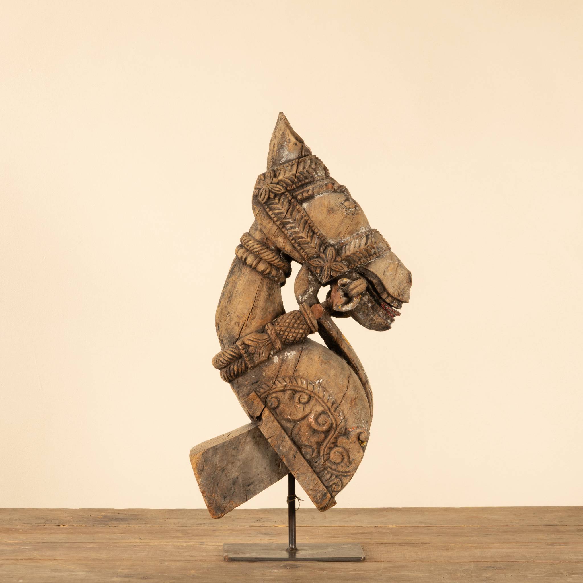 Ashva - Protomé de cheval en bois n°28