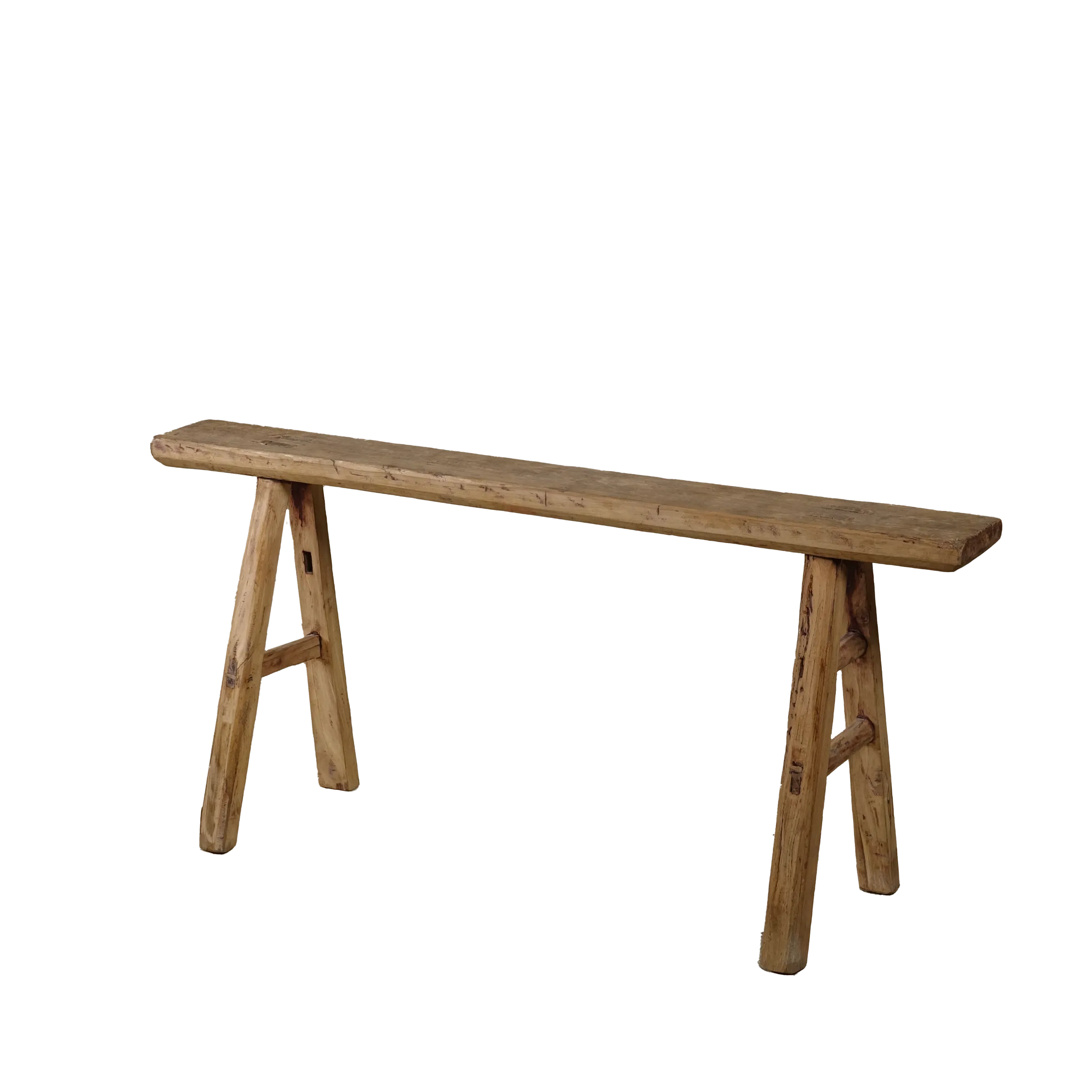 Yun - Ancien banc fin chinois en orme n°1