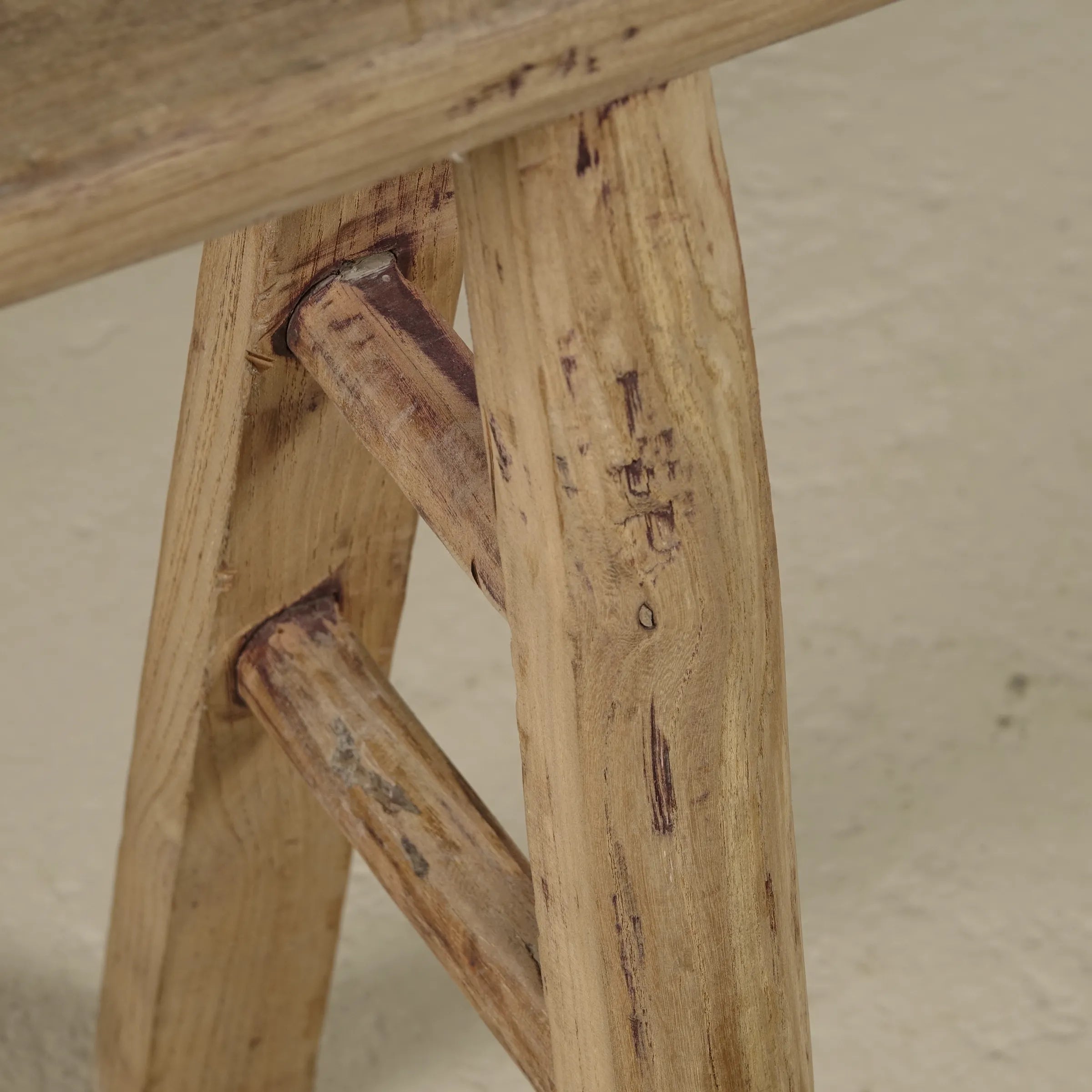 Yun - Ancien banc fin chinois en orme n°1