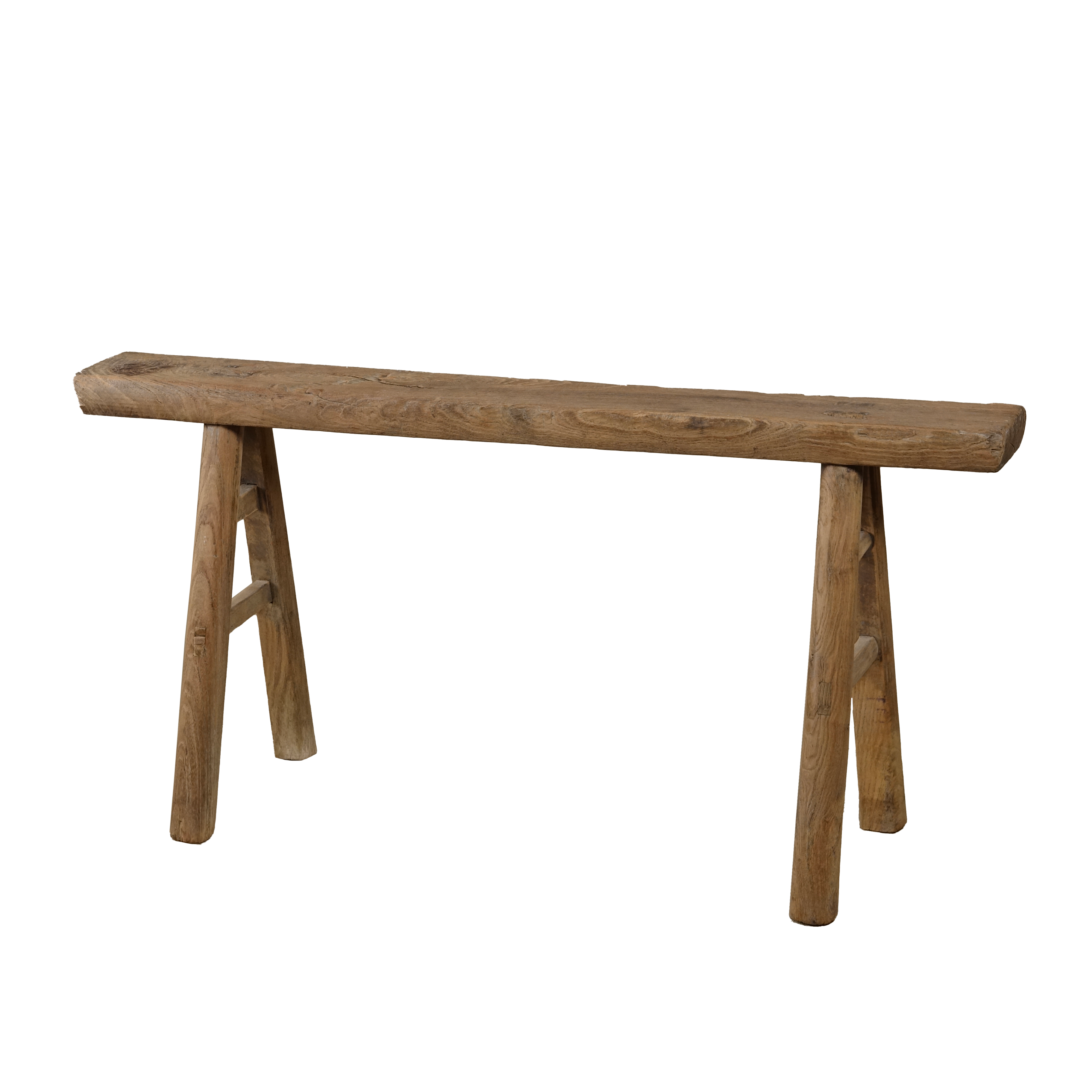 Yun - Ancien banc fin chinois en orme n°3