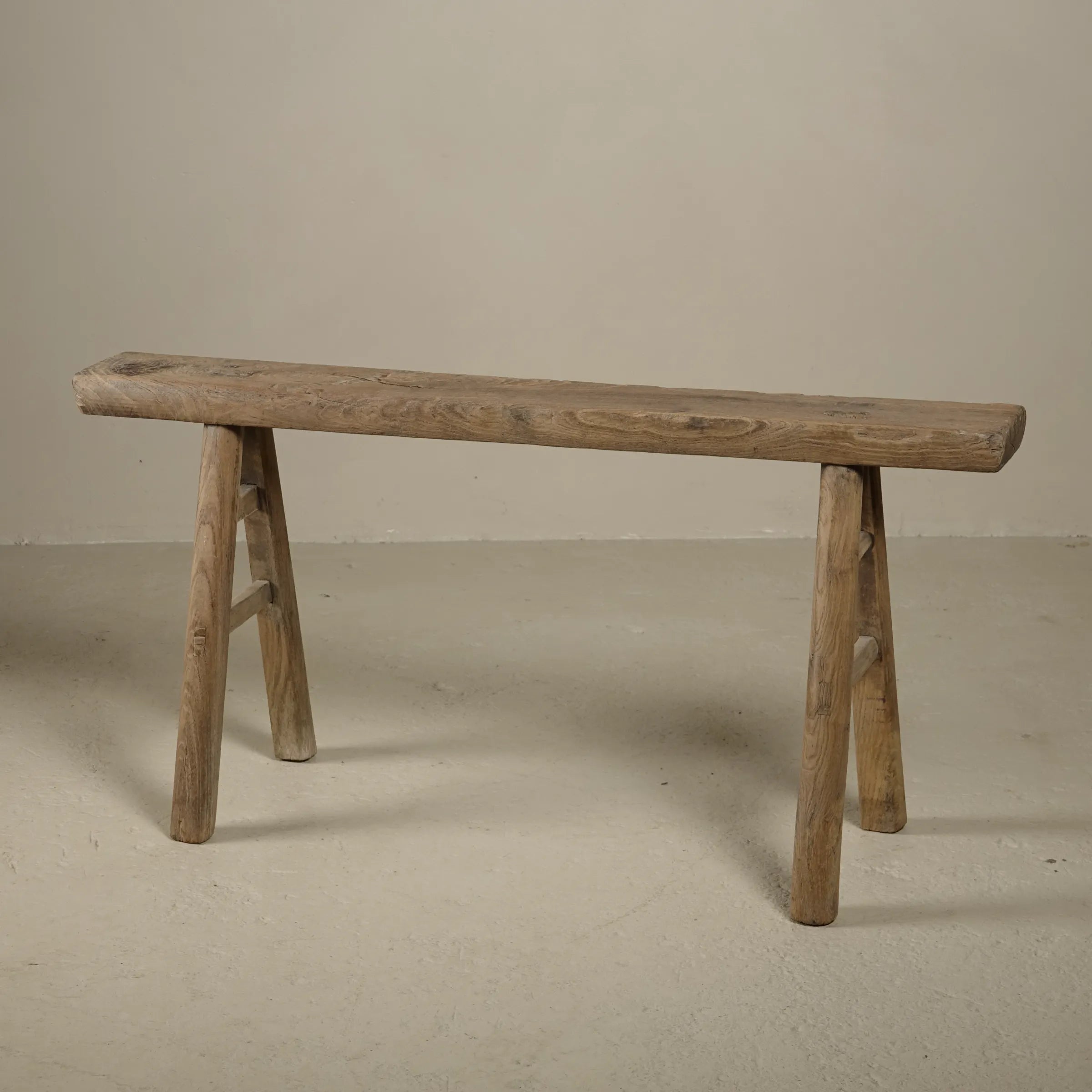 Yun - Ancien banc fin chinois en orme n°3