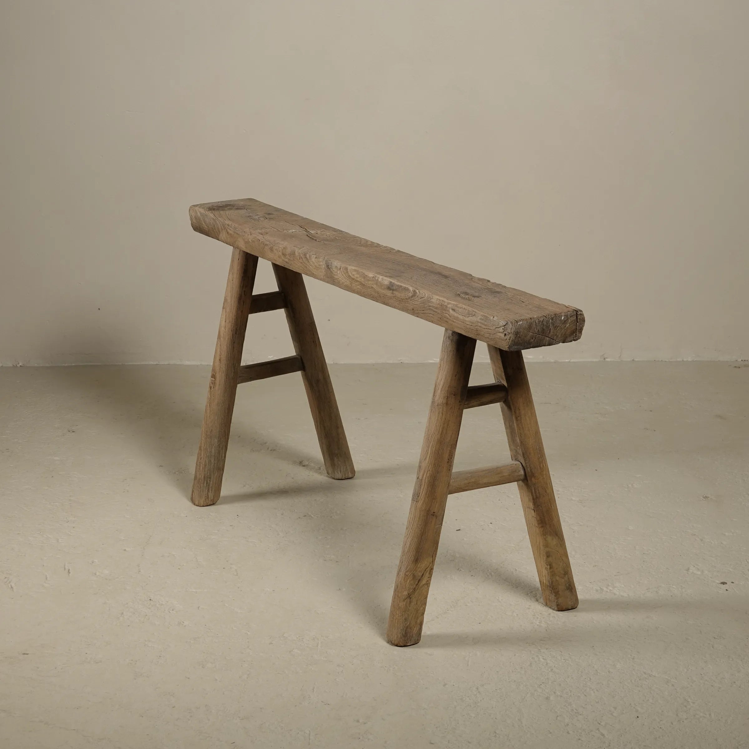 Yun - Ancien banc fin chinois en orme n°3