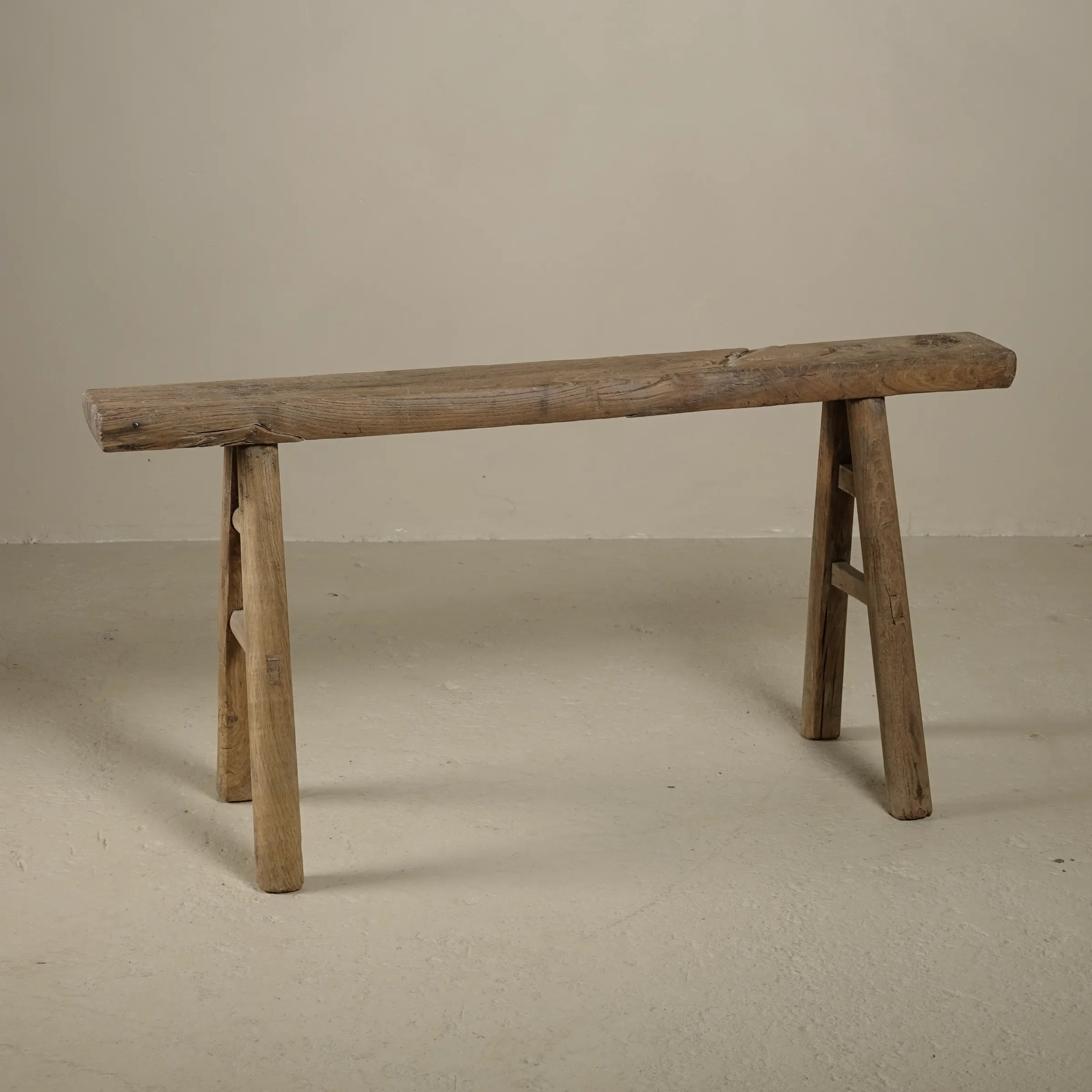 Yun - Ancien banc fin chinois en orme n°3