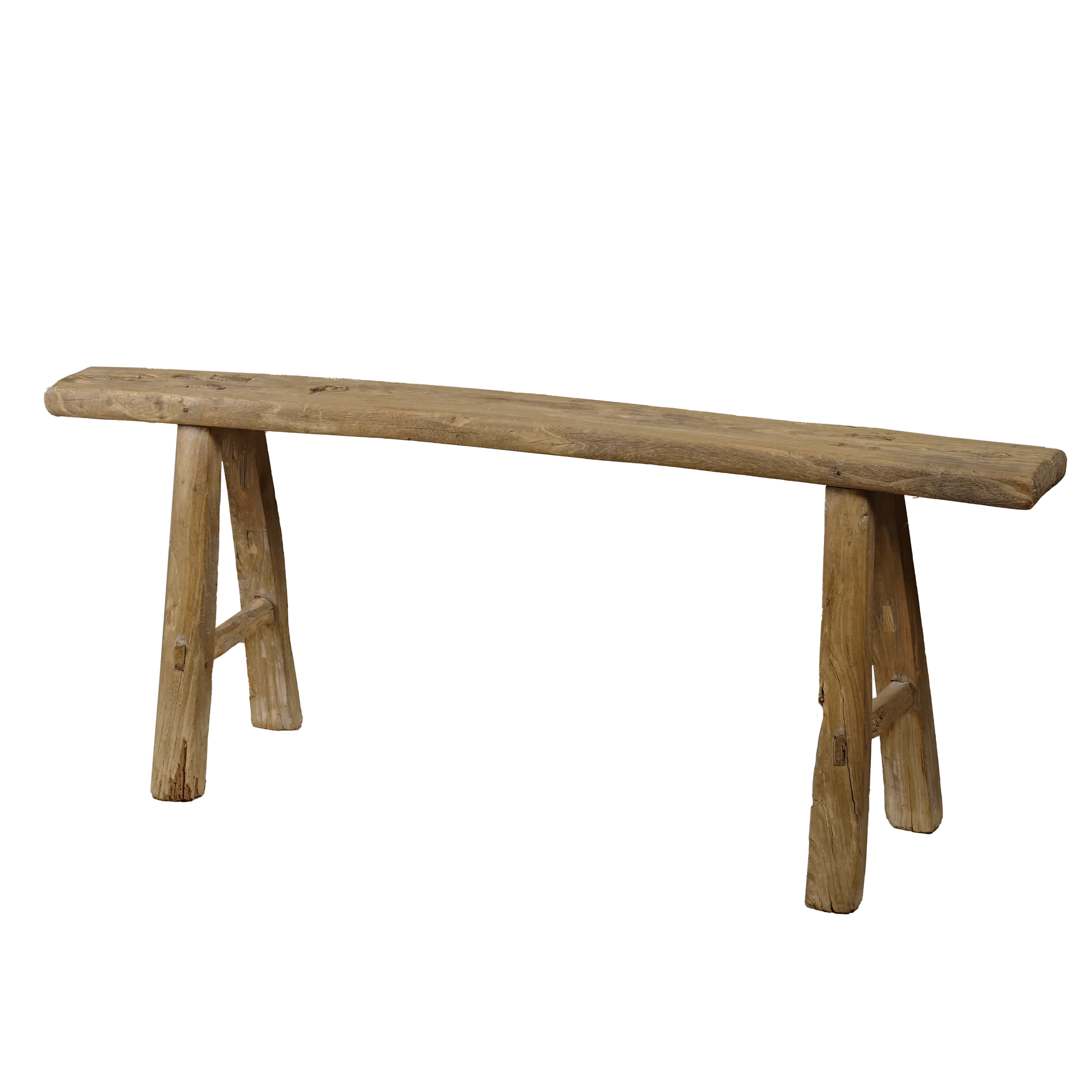 Yun - Ancien banc fin chinois en orme n°4