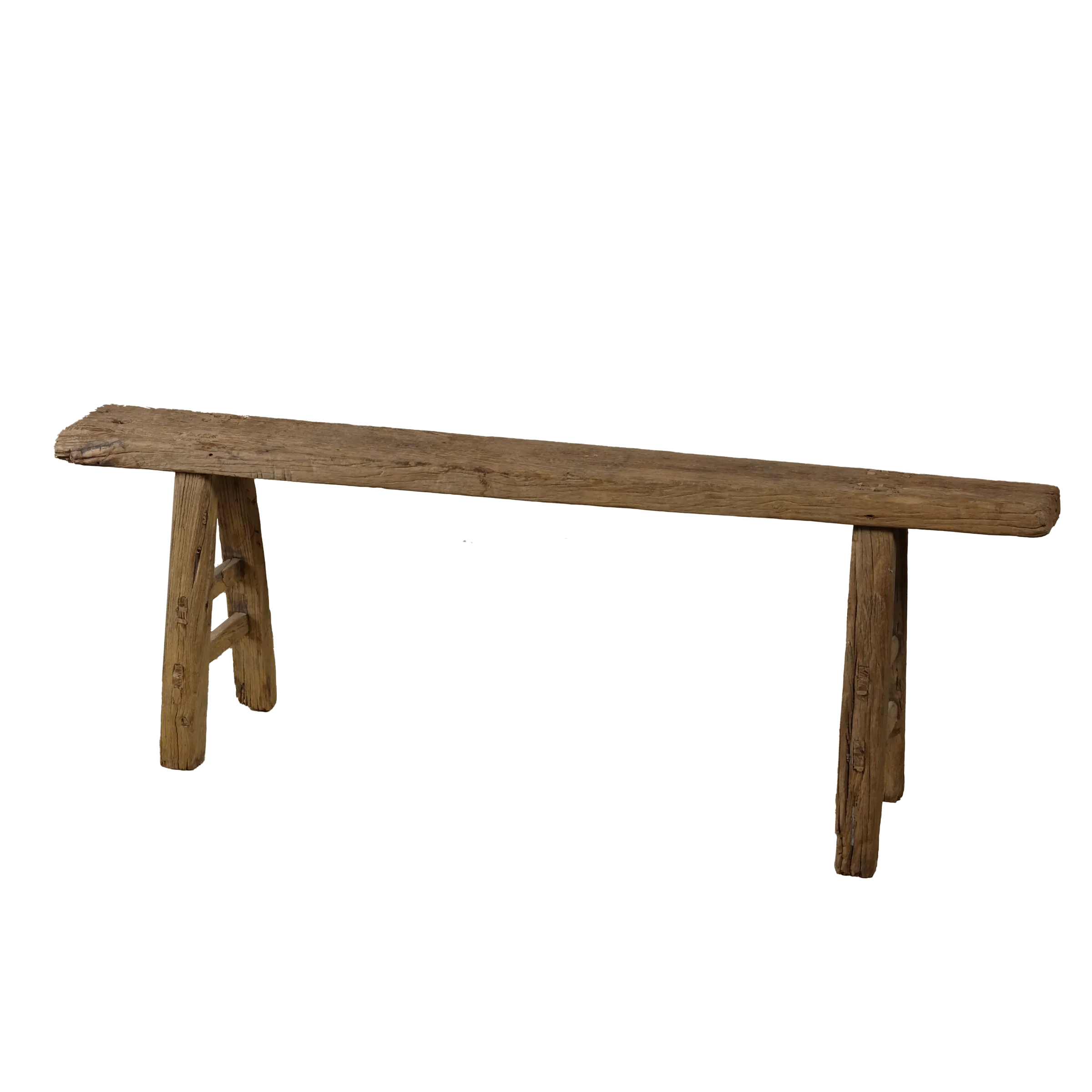 Yun - Ancien banc fin chinois en orme n°6