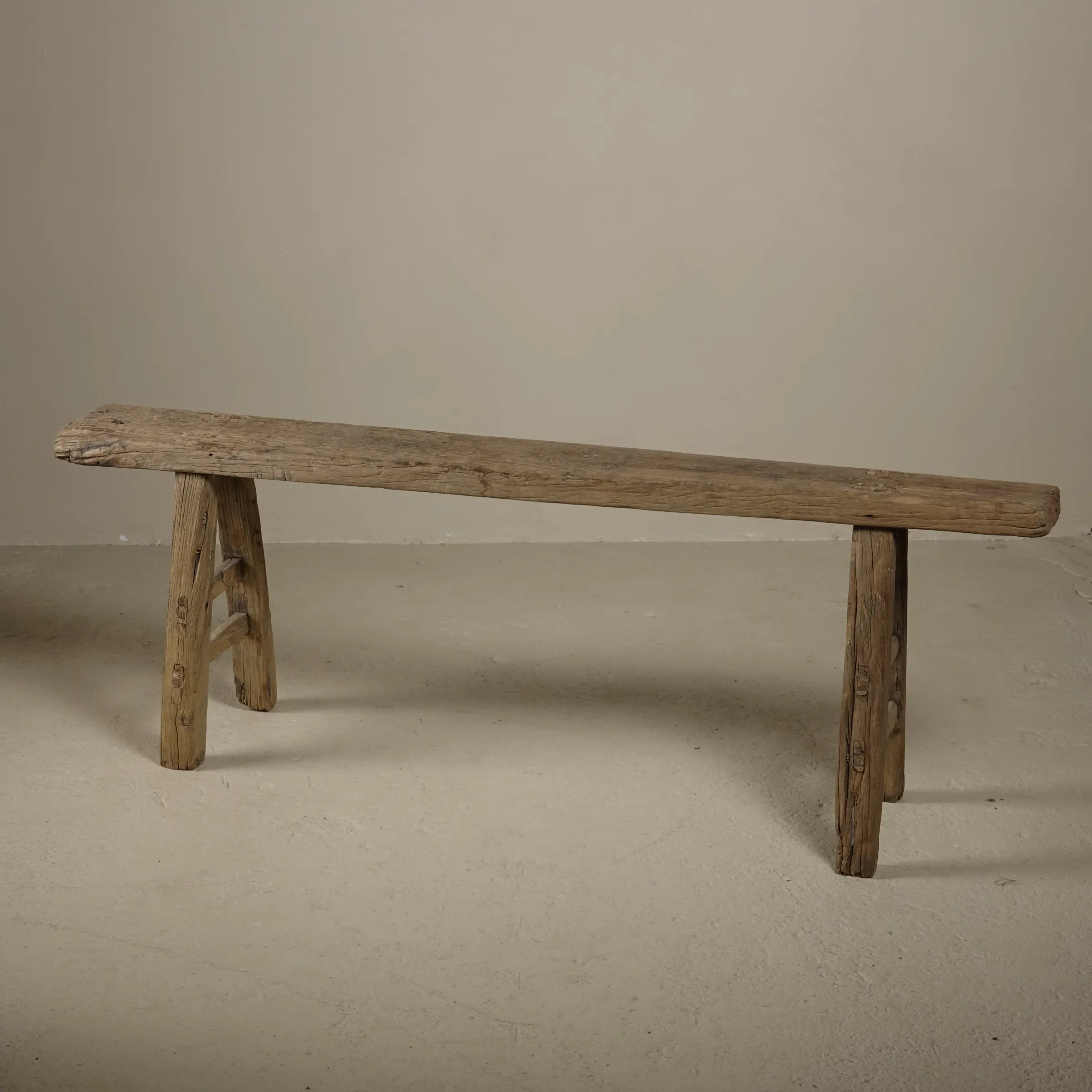 Yun - Ancien banc fin chinois en orme n°6