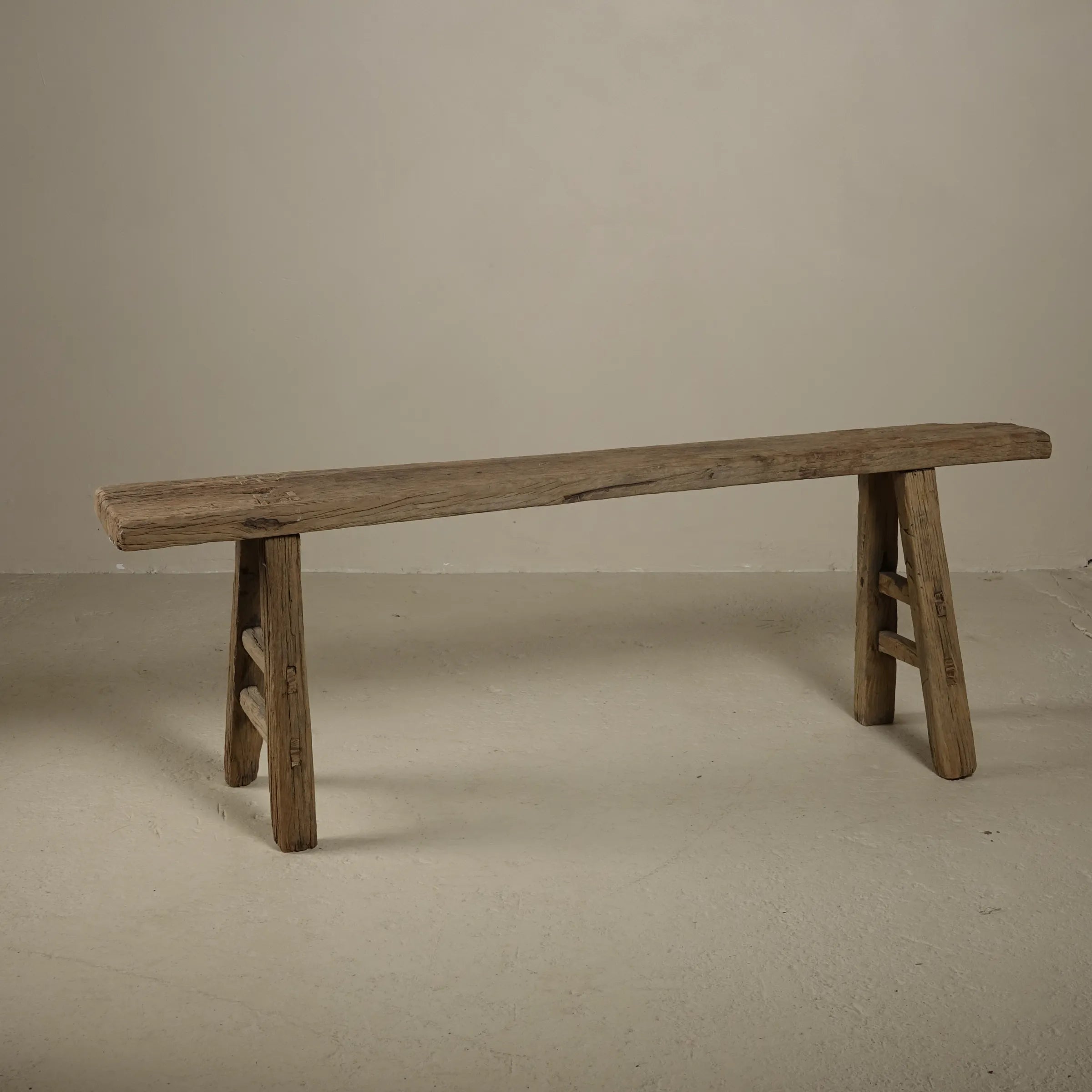 Yun - Ancien banc fin chinois en orme n°6