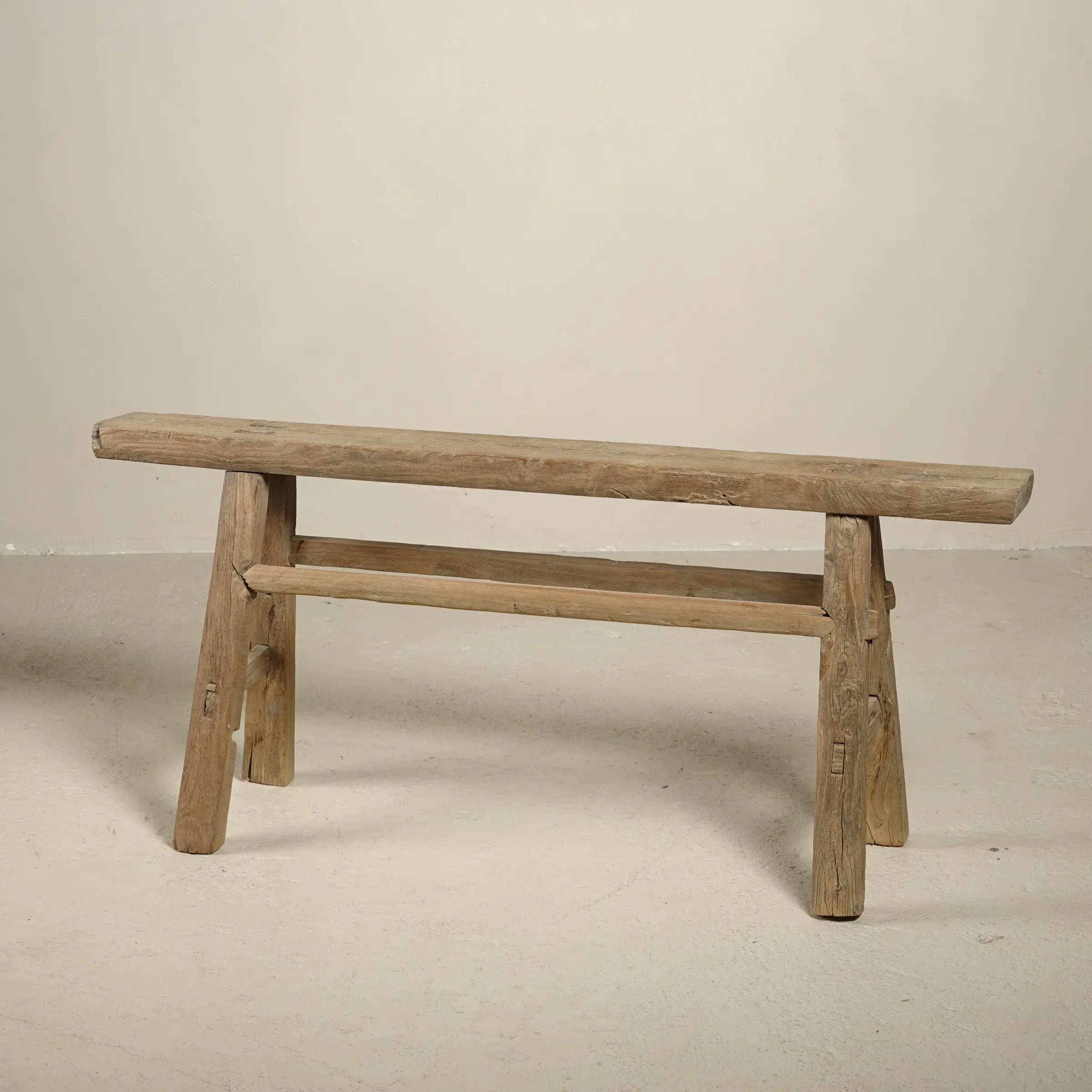 Yun - Ancien banc fin chinois en orme n°7