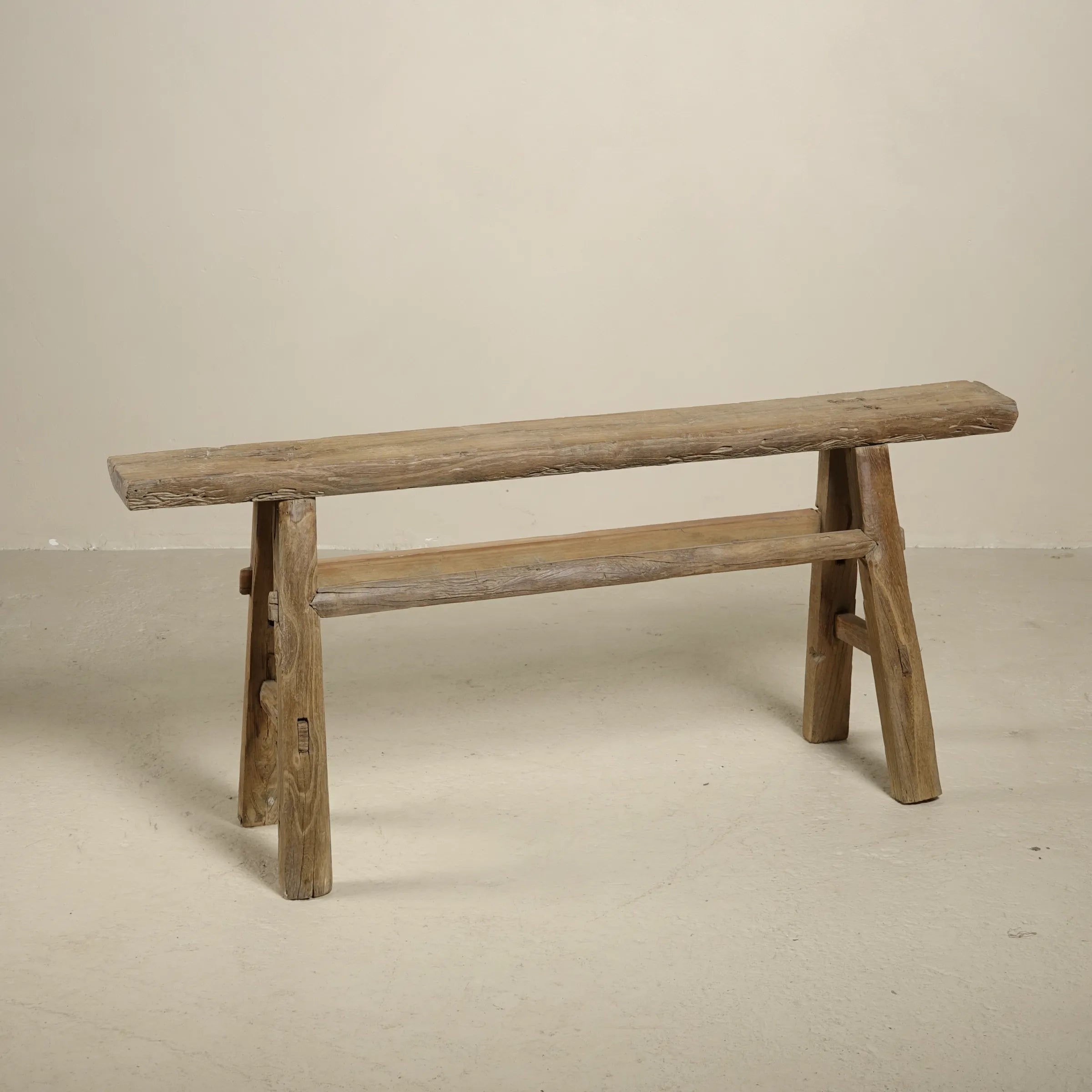 Yun - Ancien banc fin chinois en orme n°7