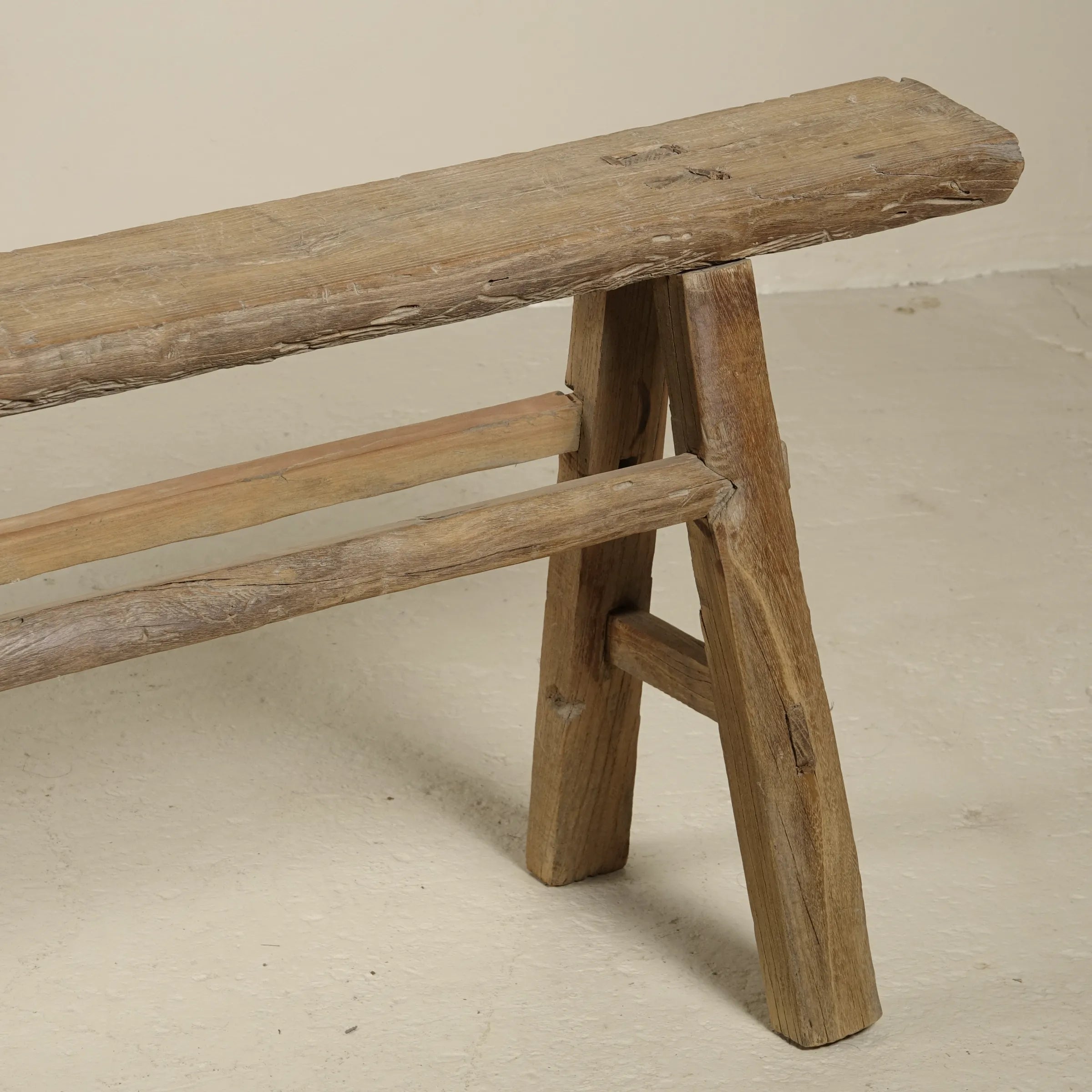 Yun - Ancien banc fin chinois en orme n°7