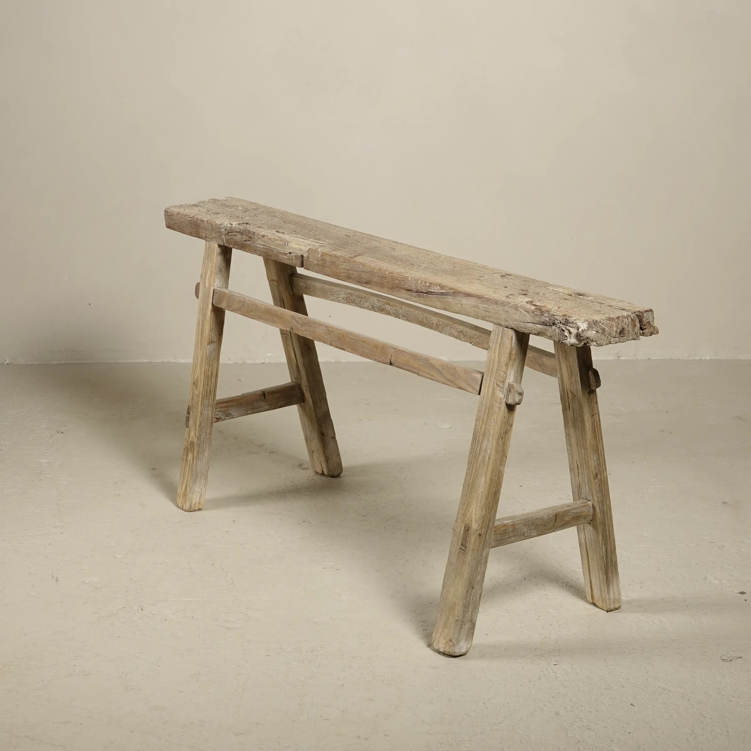Yun - Ancien banc fin chinois en orme n°8