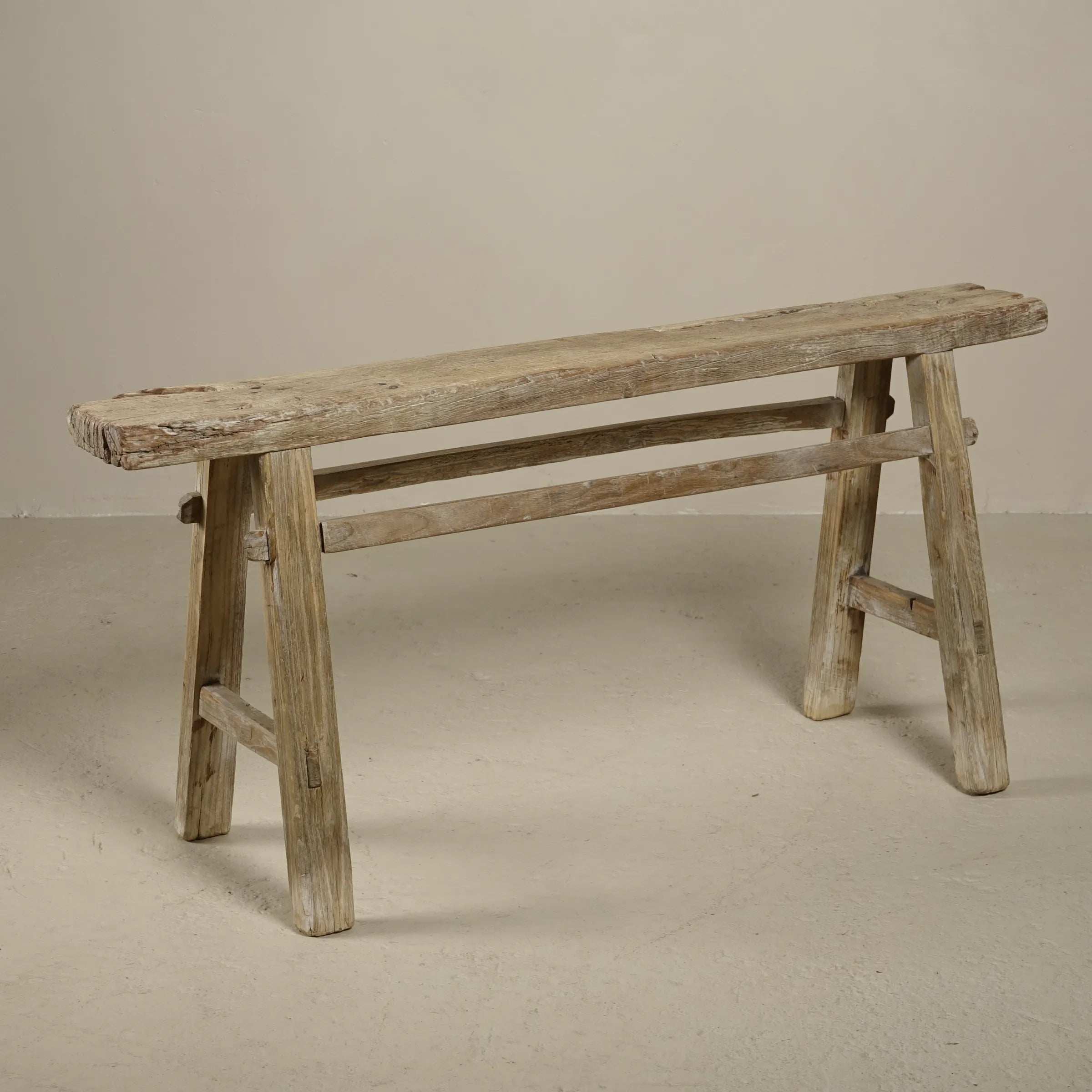 Yun - Ancien banc fin chinois en orme n°8