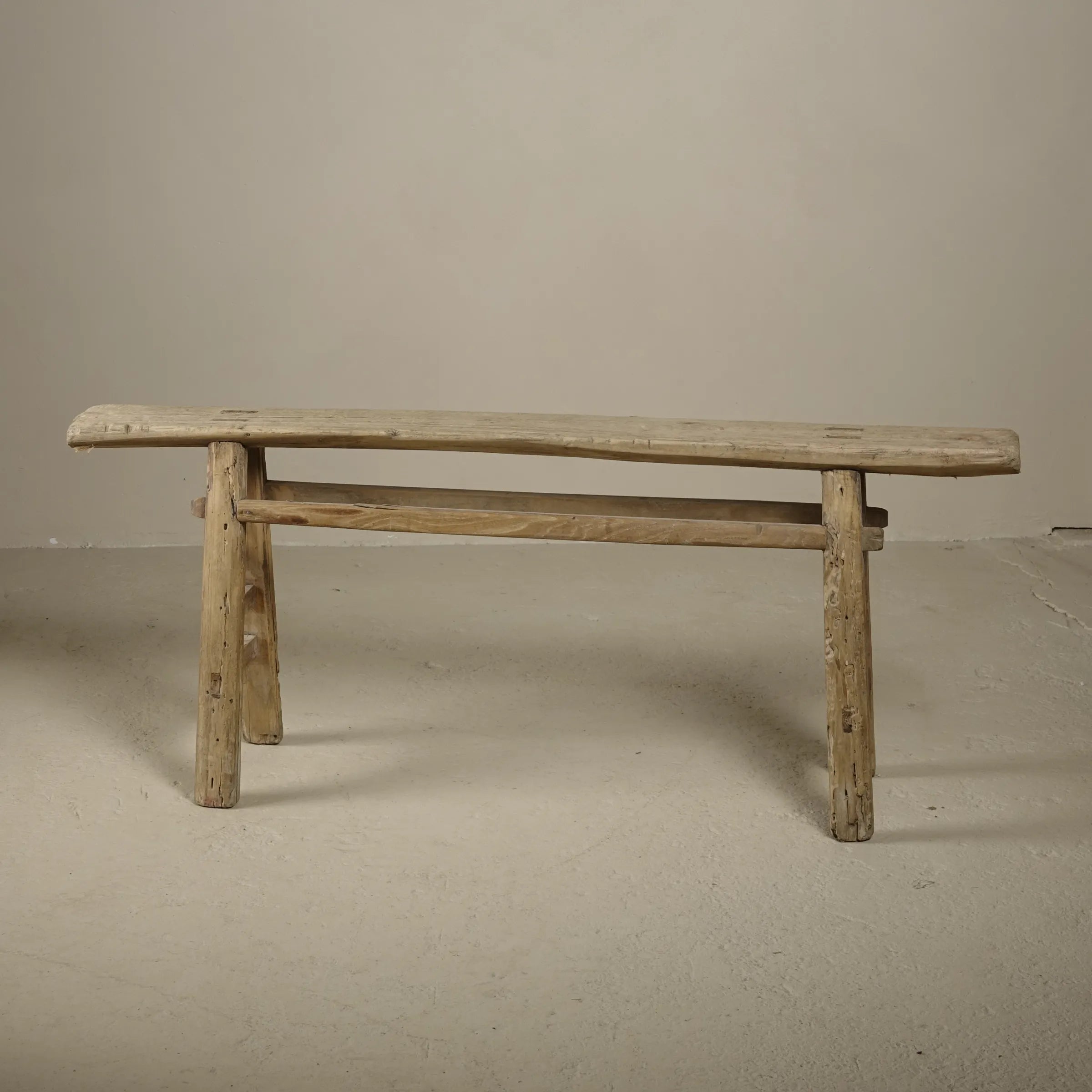 Yun - Ancien banc fin chinois en orme n°9