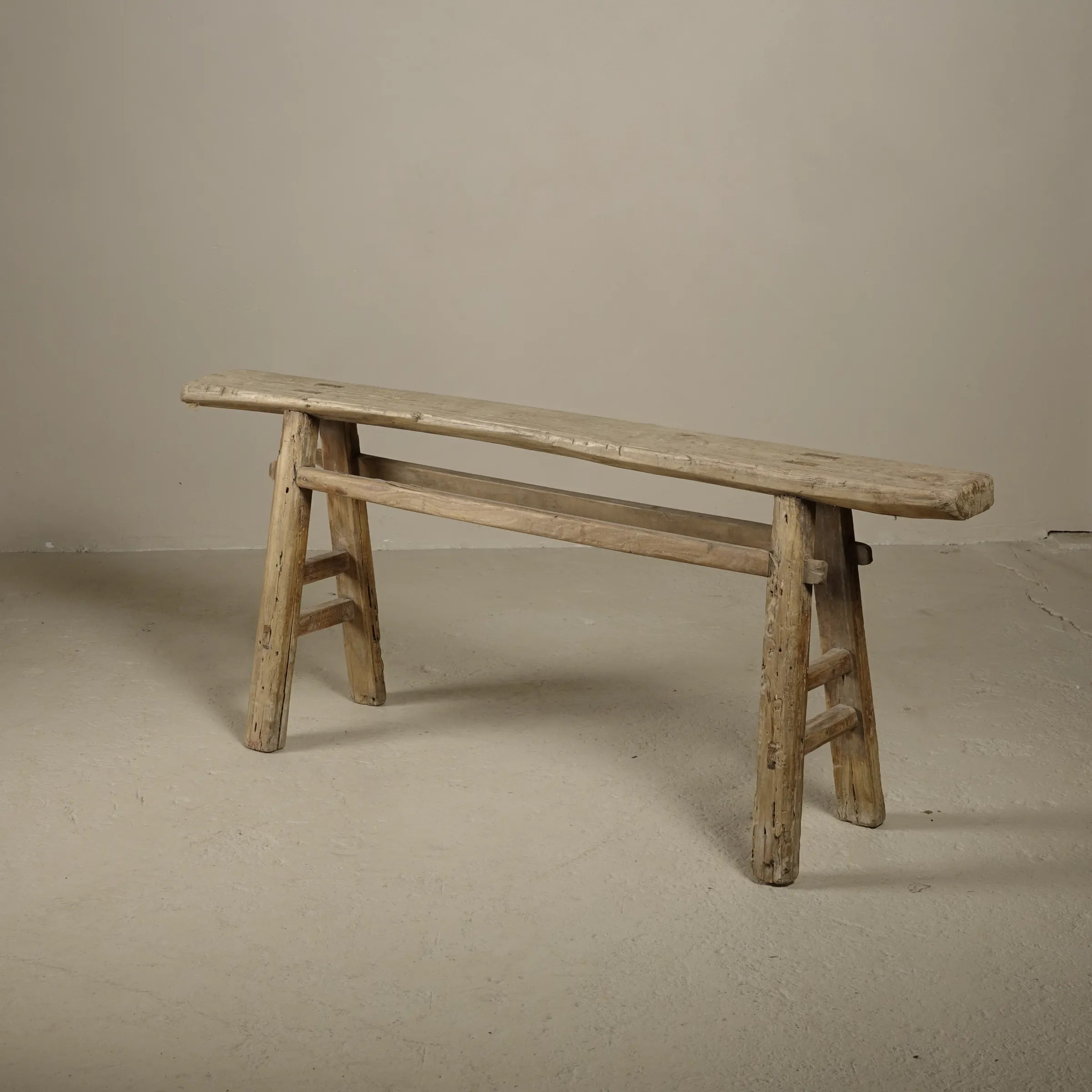 Yun - Ancien banc fin chinois en orme n°9