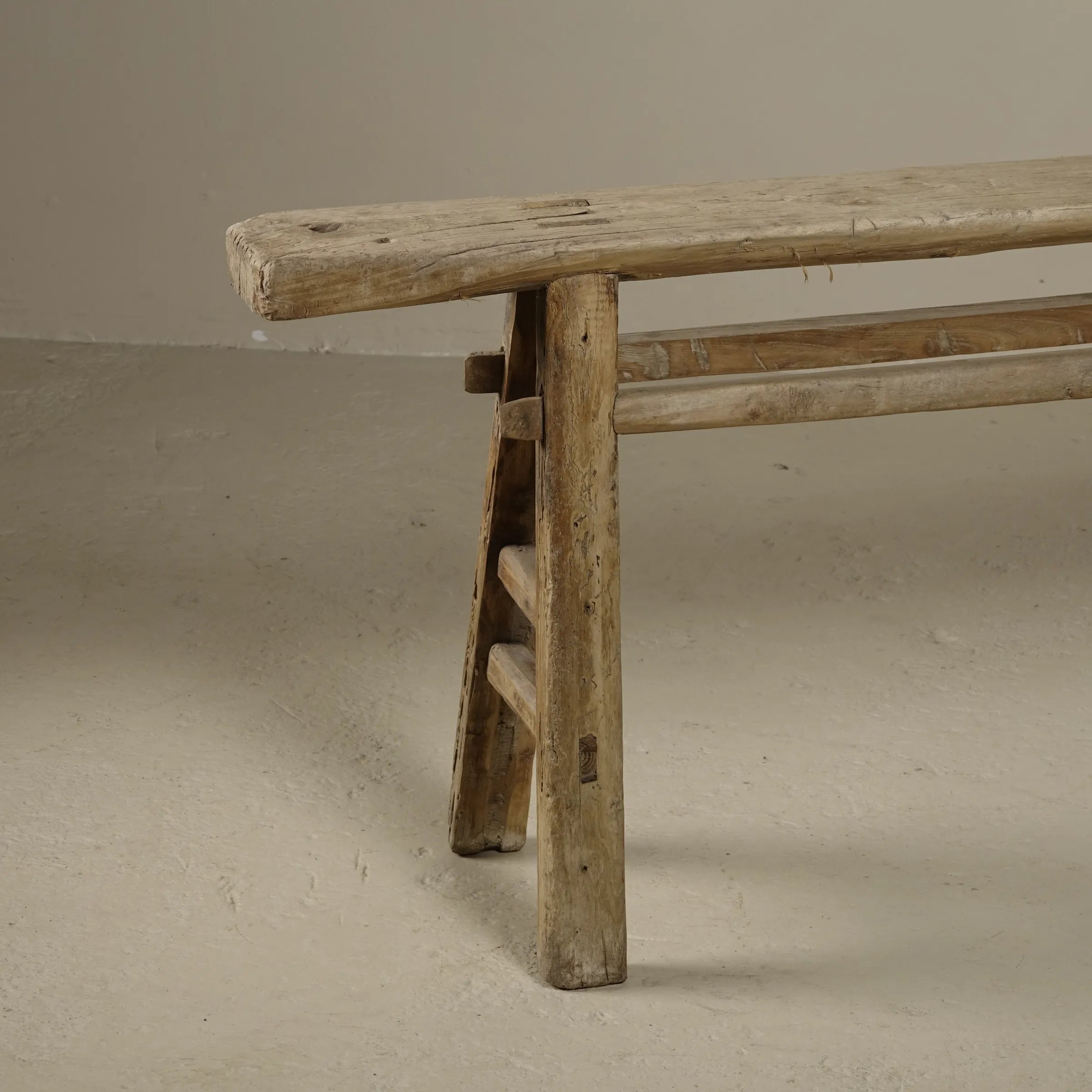 Yun - Ancien banc fin chinois en orme n°9