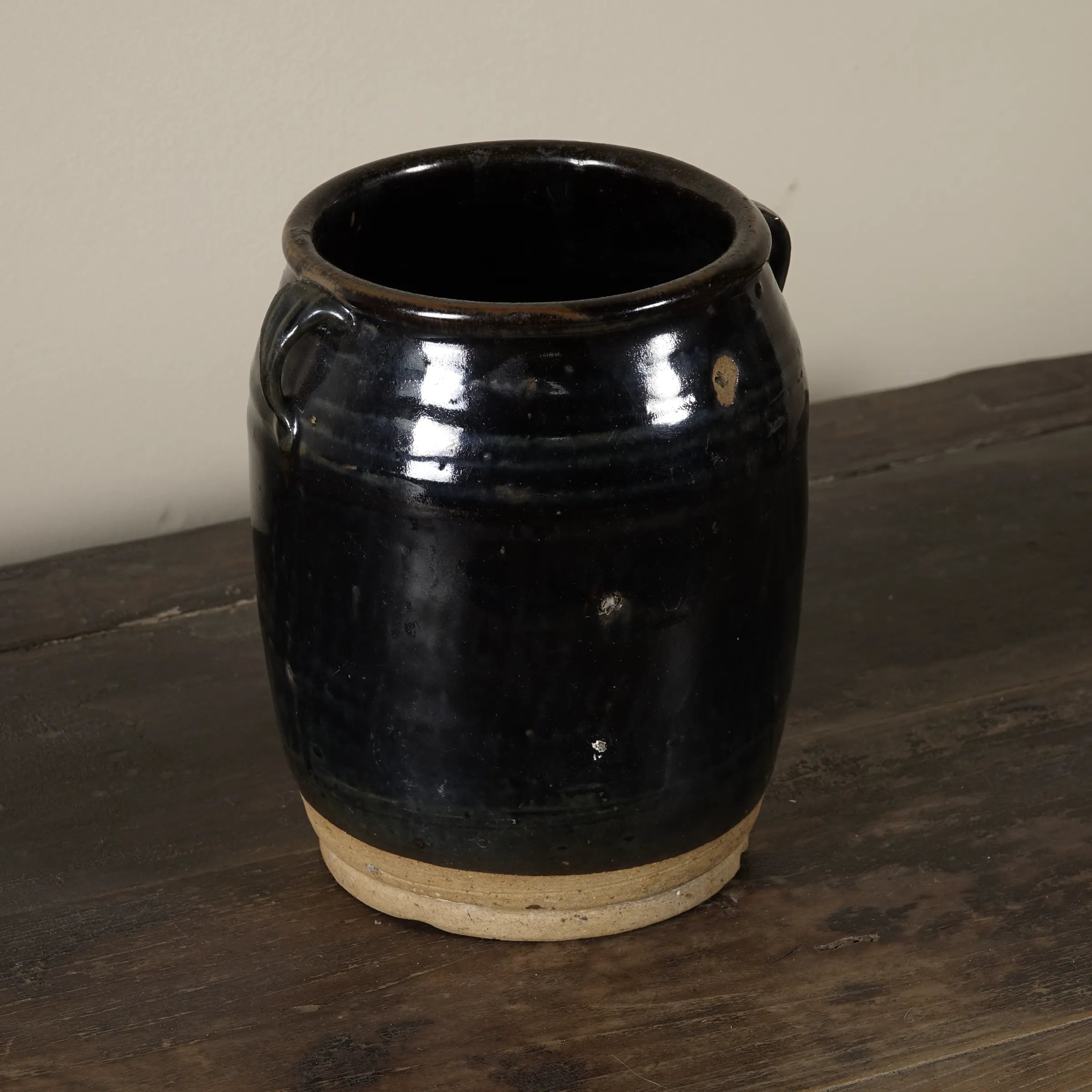 Hú - Pot à confit chinois émaillé noir n°2