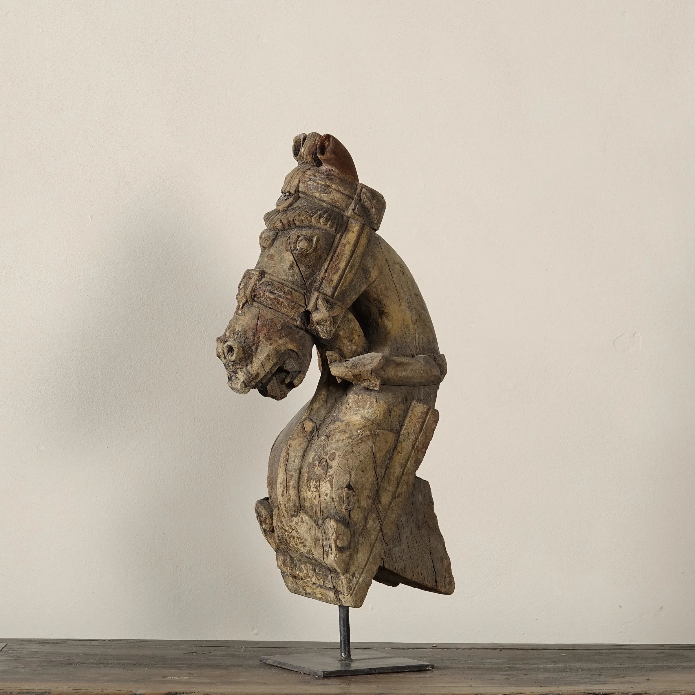 Ashva - Protomé de cheval en bois n°3