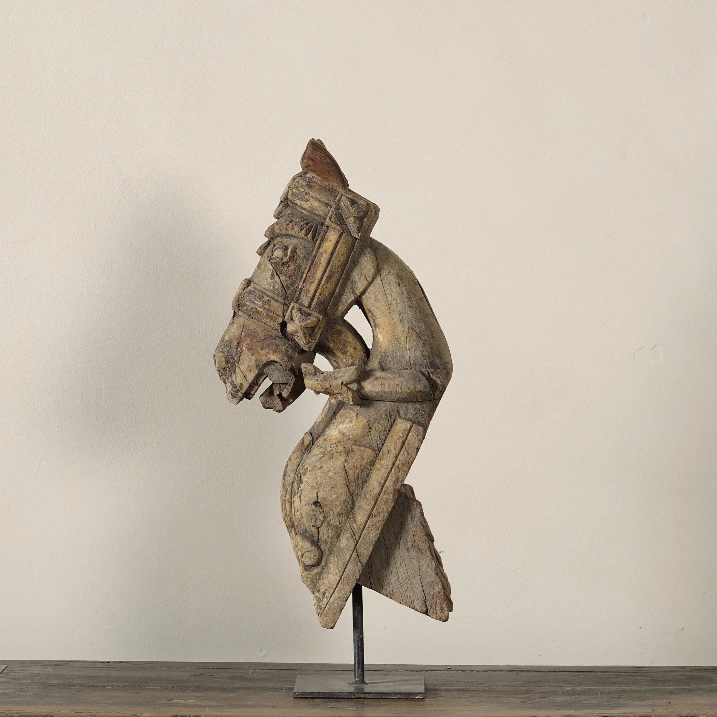 Ashva - Protomé de cheval en bois n°3