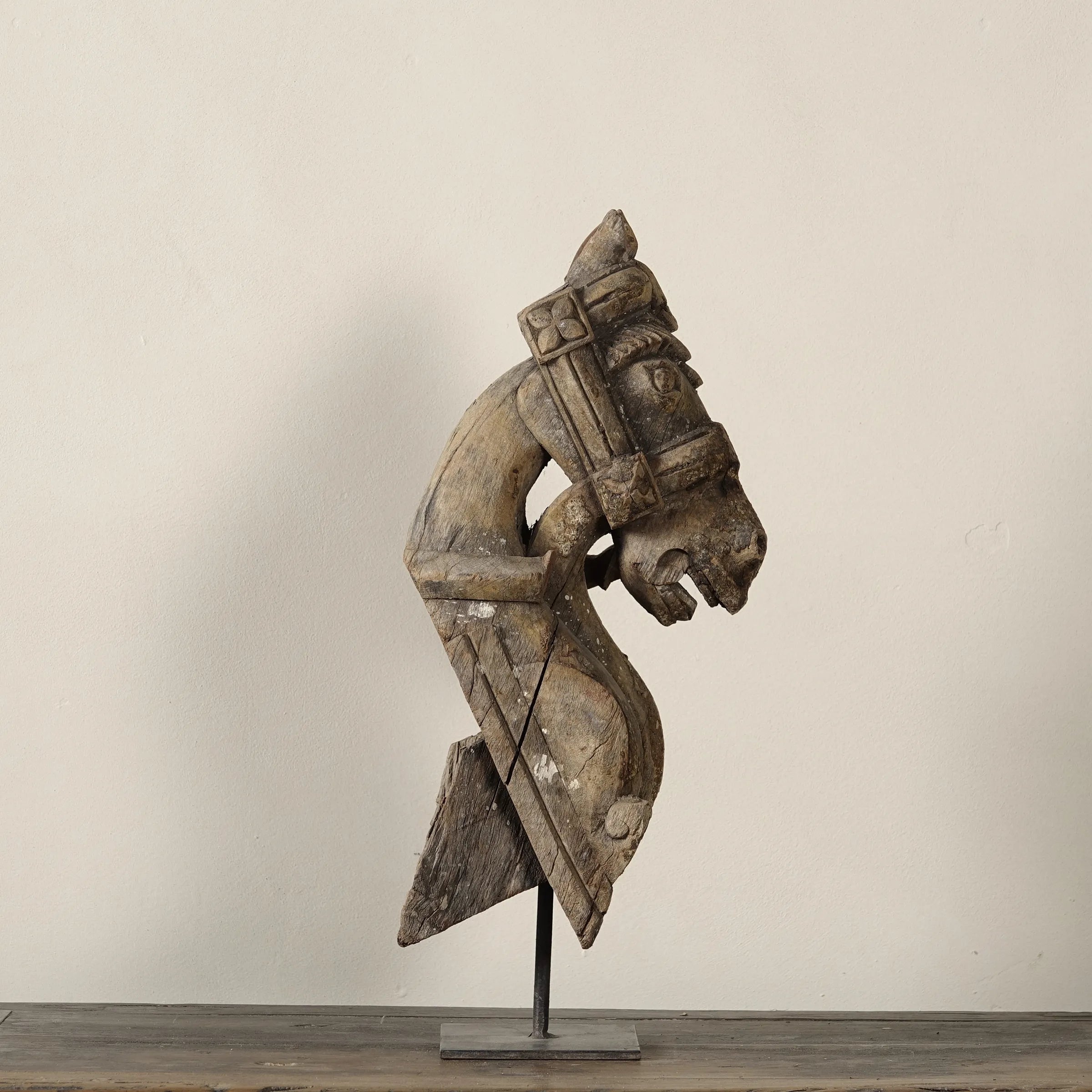 Ashva - Protomé de cheval en bois n°3