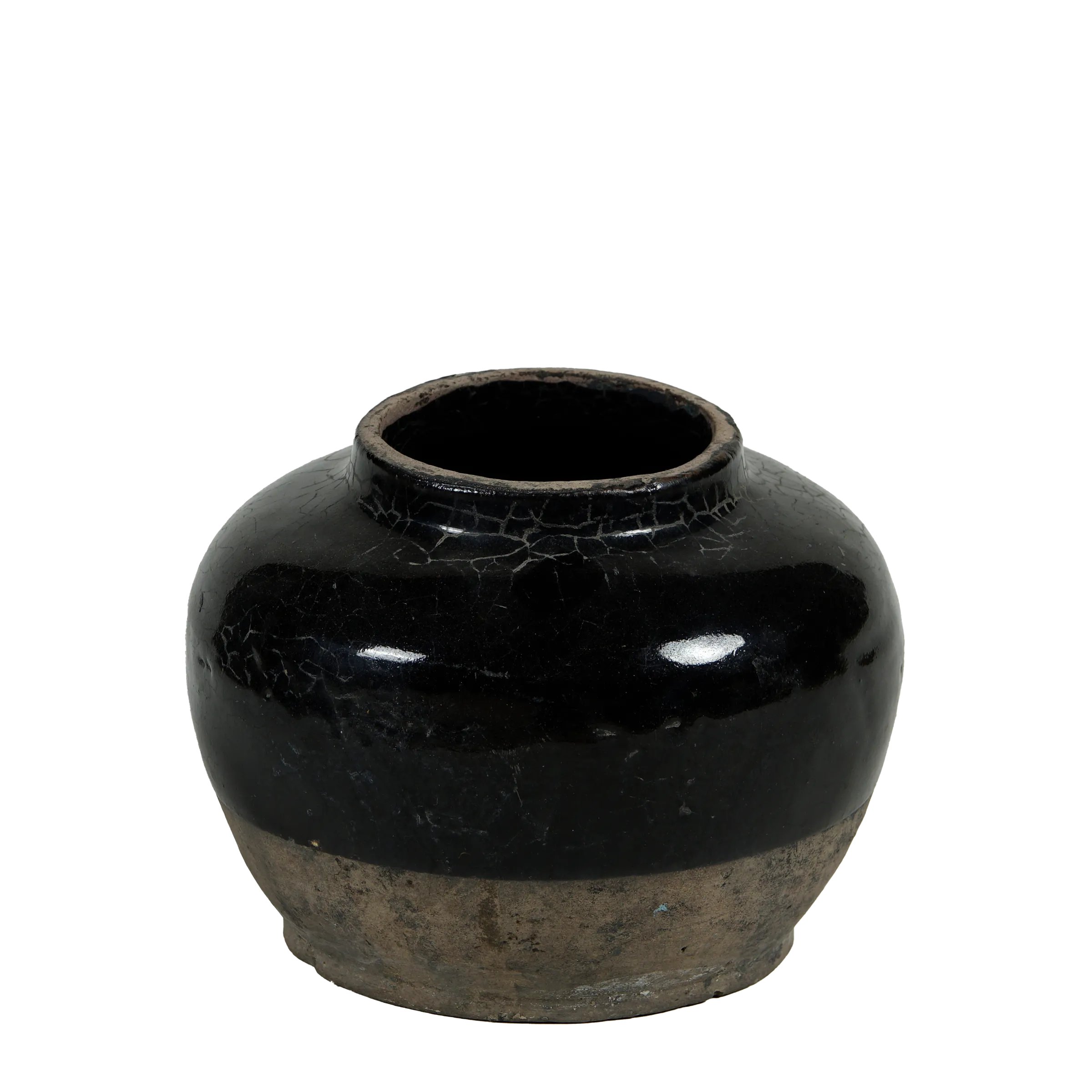 Hú - Pot à confit chinois émaillé noir n°5