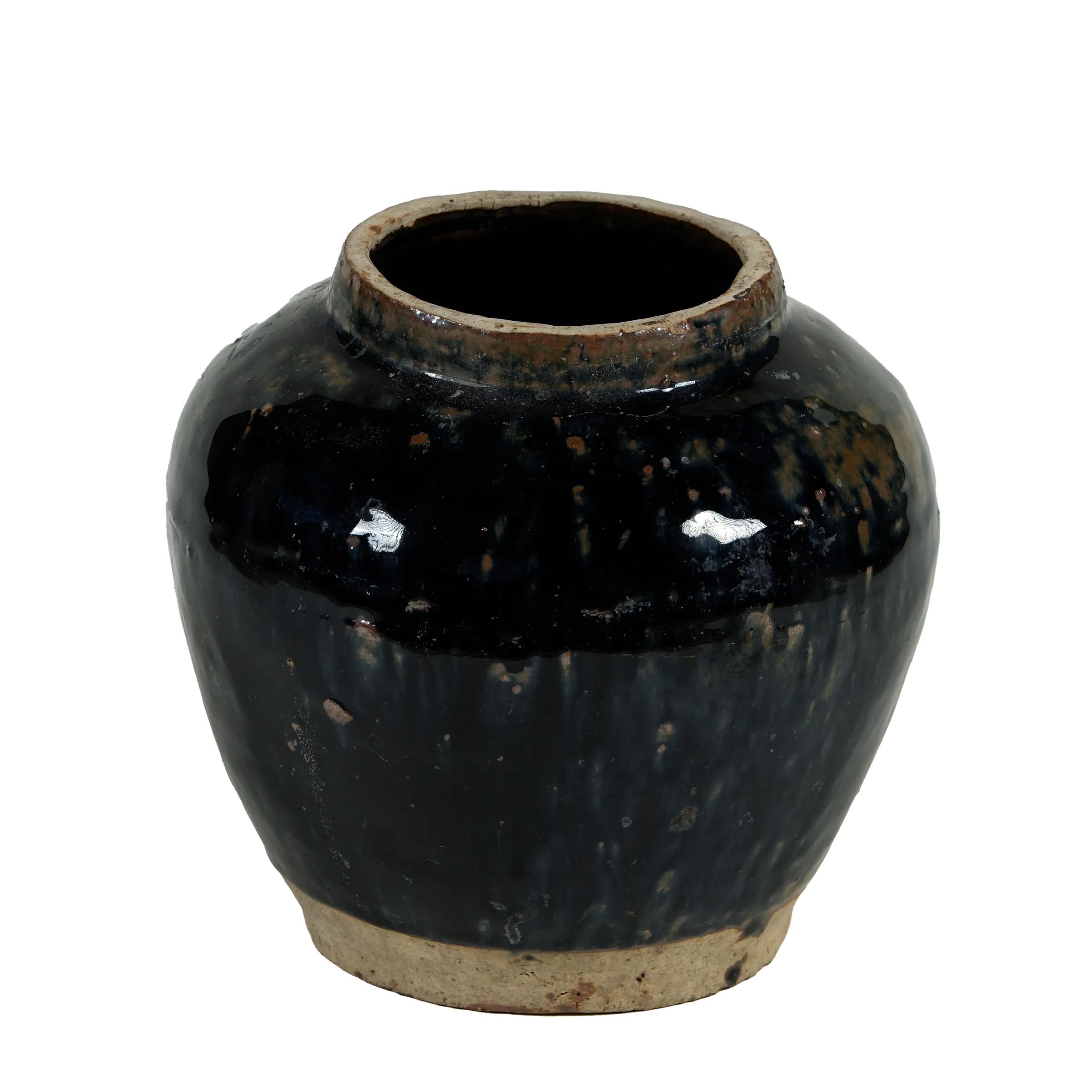 Hú - Pot à confit chinois émaillé noir n°6