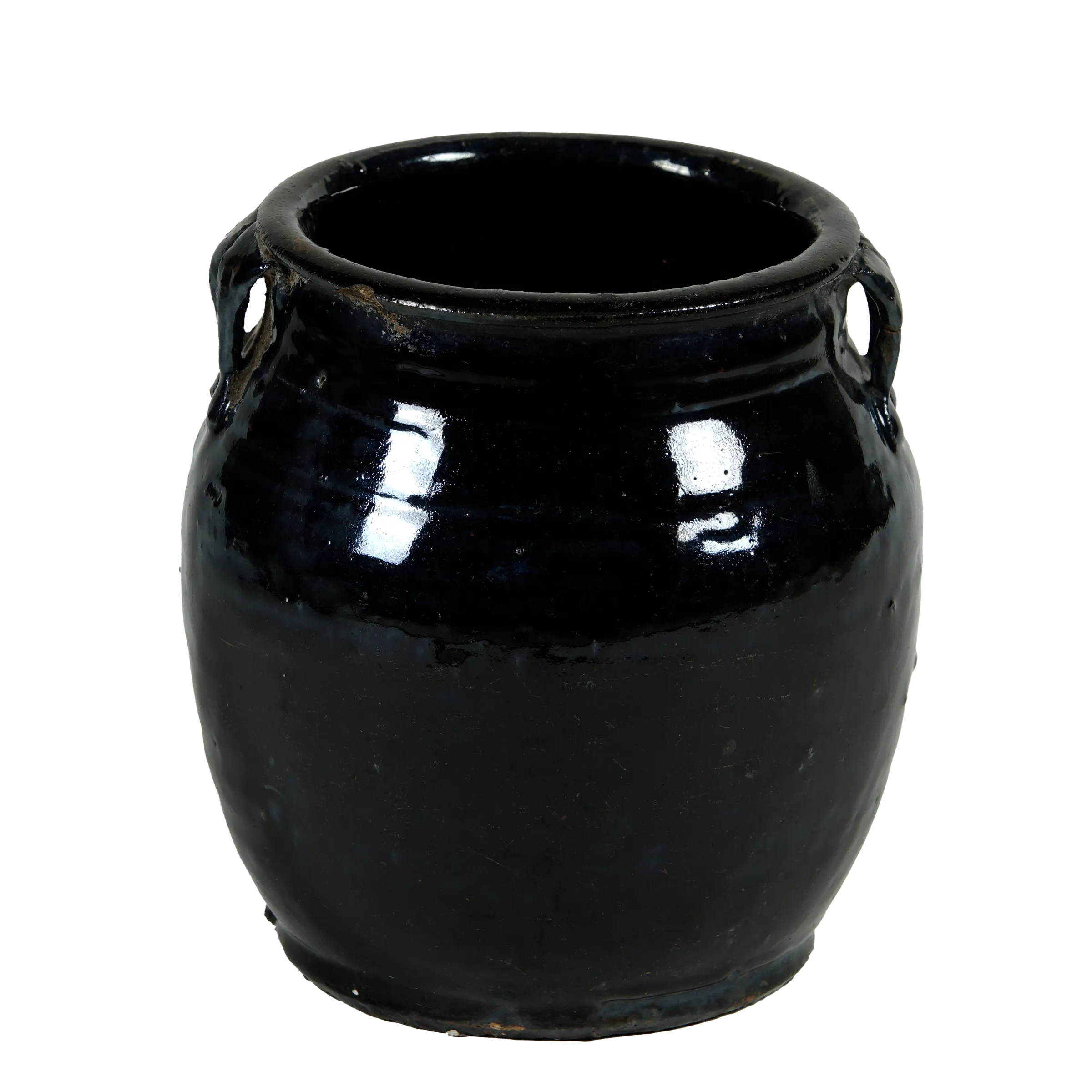 Hú - Pot à confit chinois émaillé noir n°7