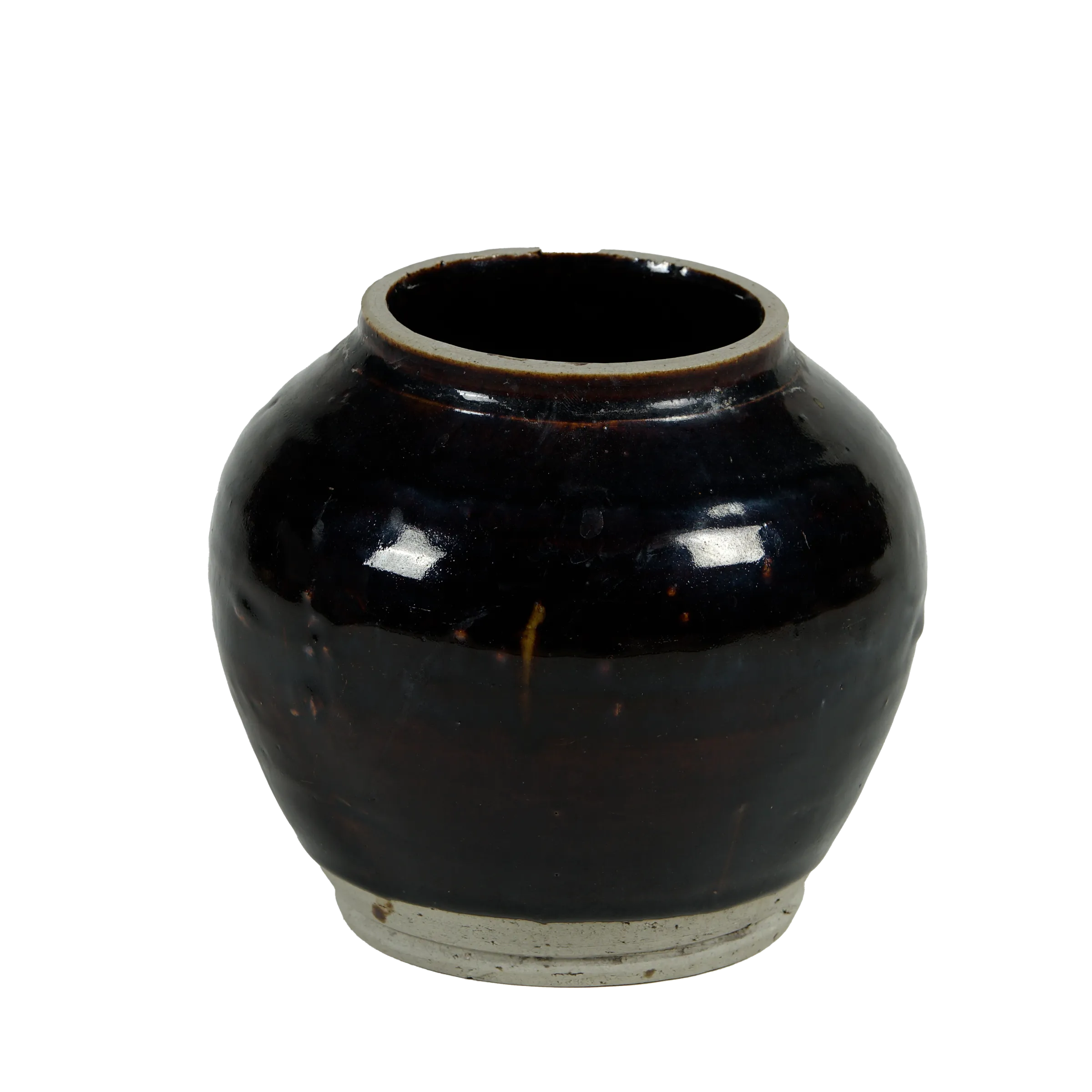 Hú - Pot à confit chinois émaillé noir n°8