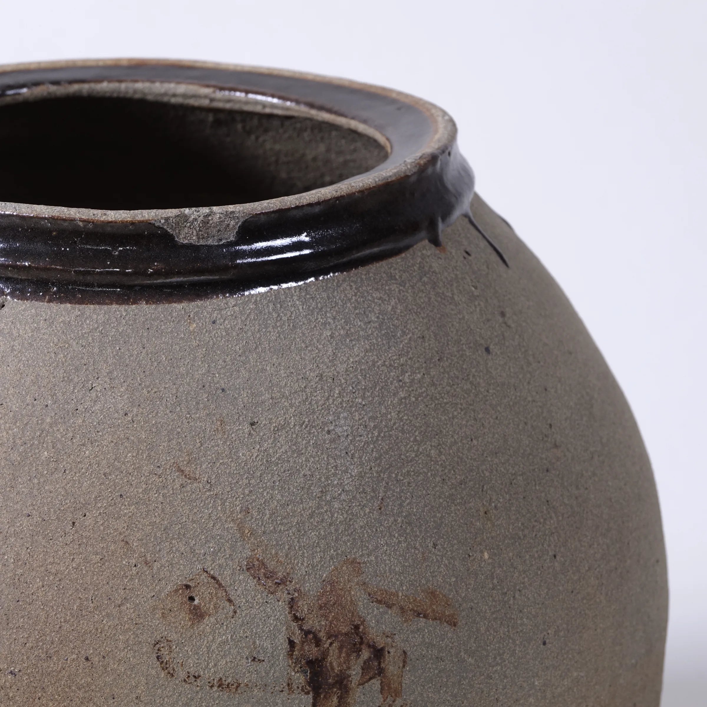 Anping - Pot chinois en terre cuite à col brun n°1