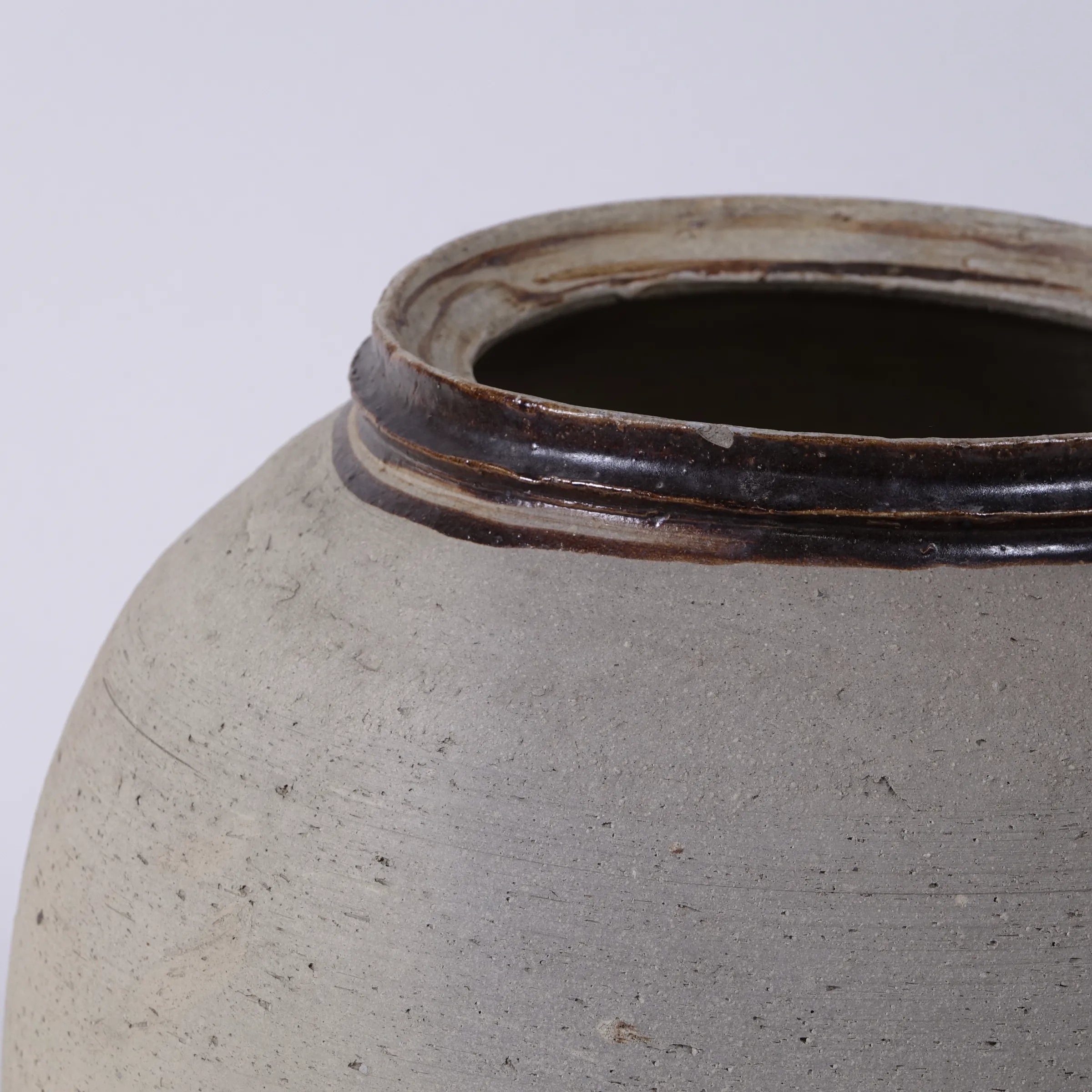 Anping - Pot chinois en terre cuite à col brun n°3