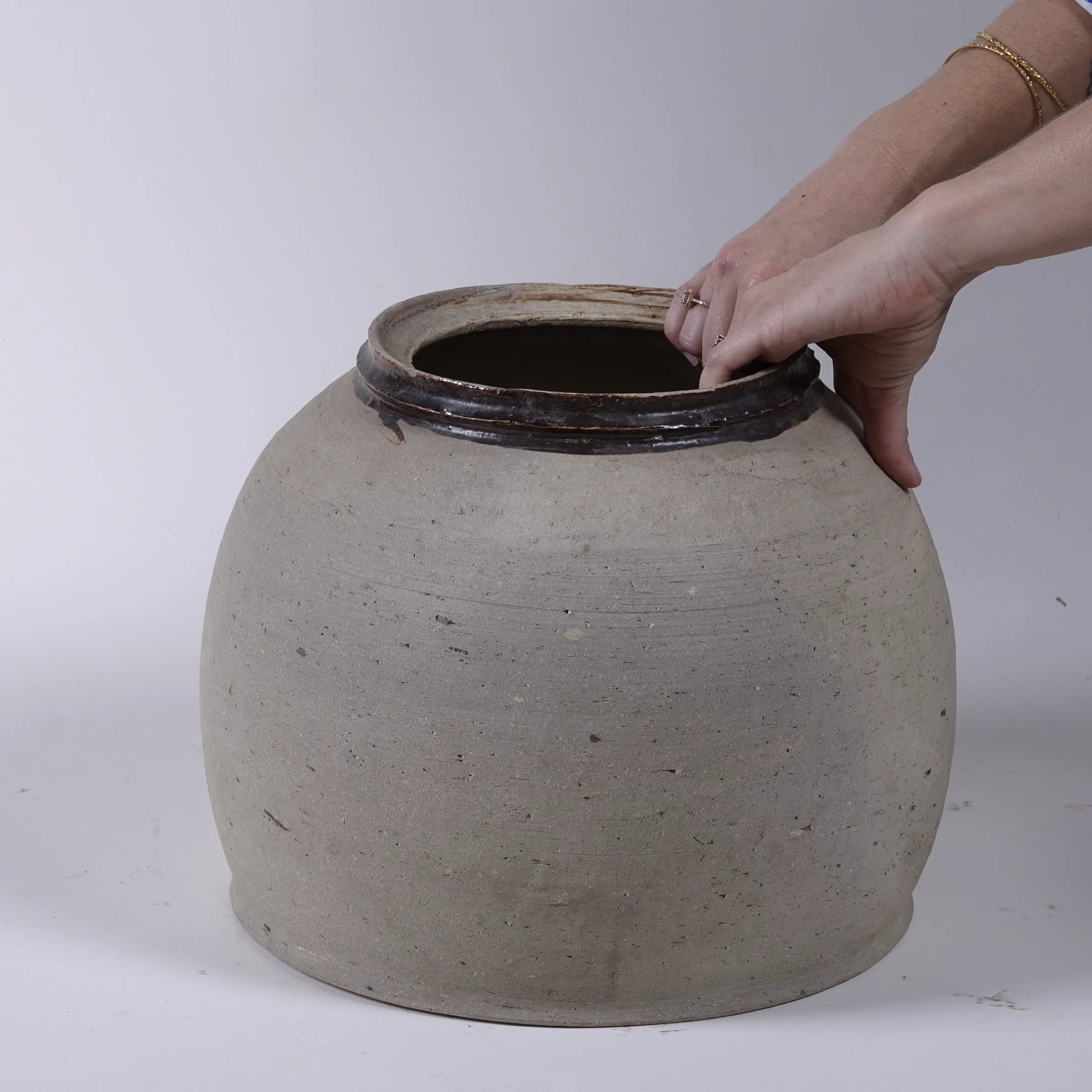 Anping - Pot chinois en terre cuite à col brun n°3