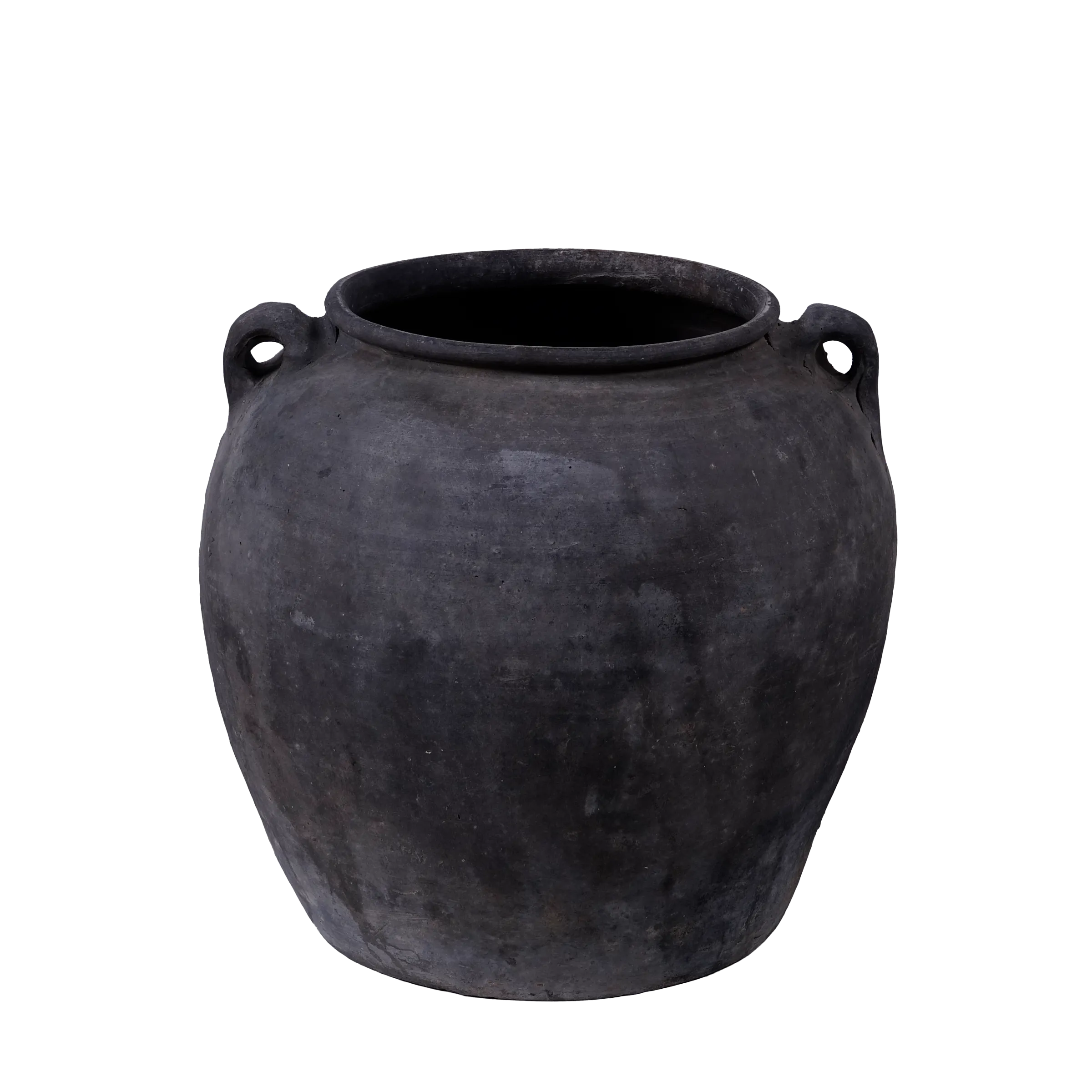 Yanan - Poterie chinoise grise à oreilles n°1