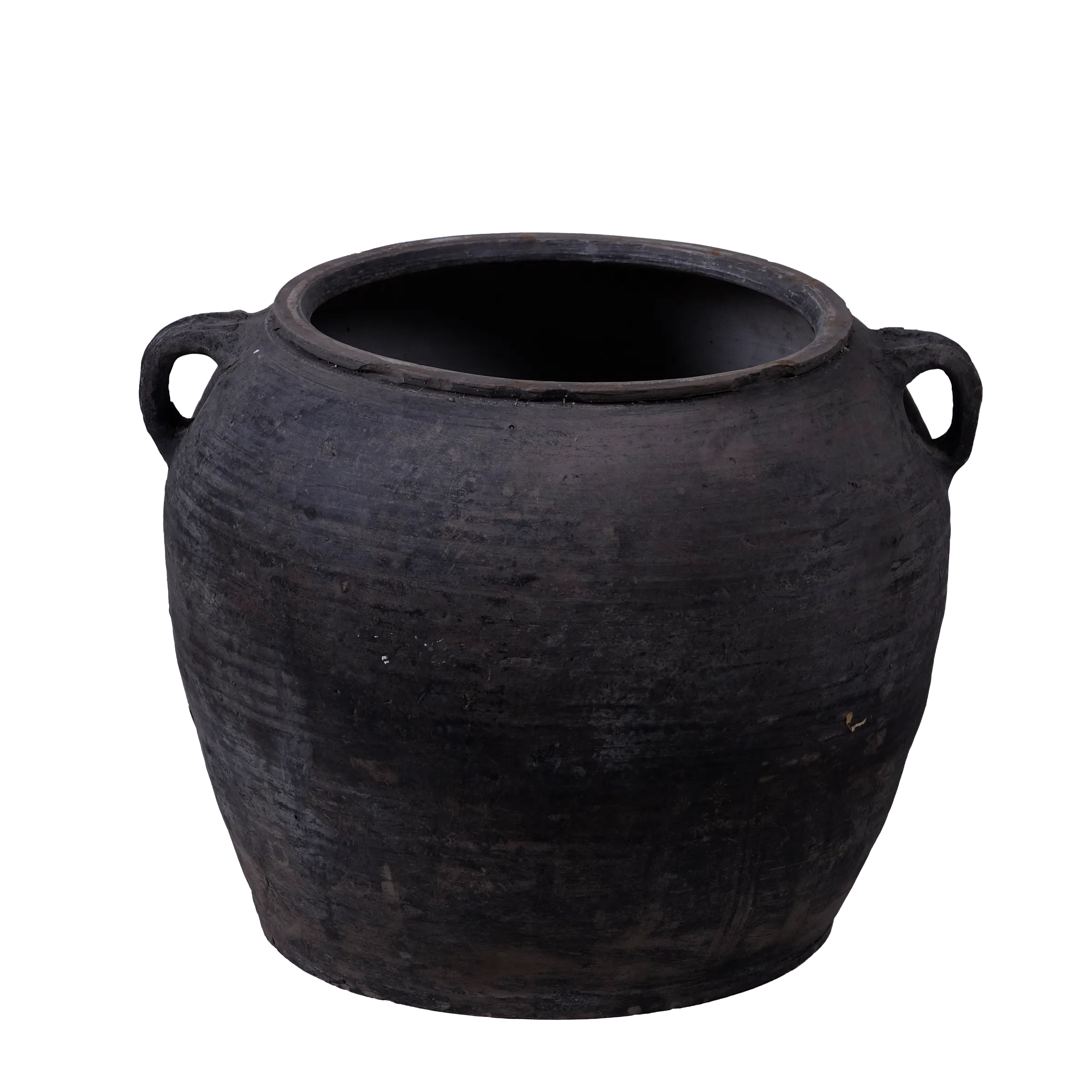 Yanan - Poterie chinoise grise à oreilles n°3