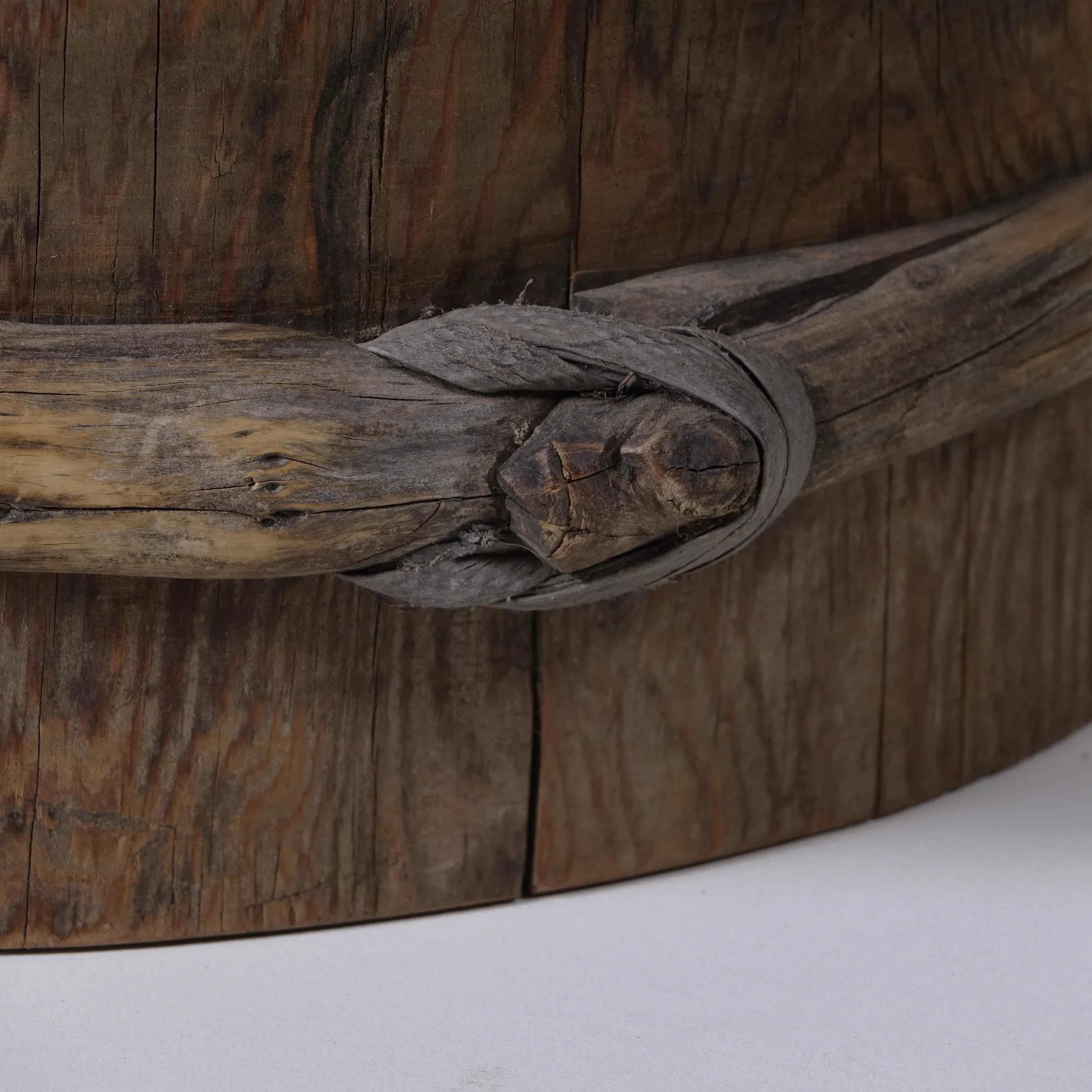 Shilou - Seau ancien en saule et pin n°2