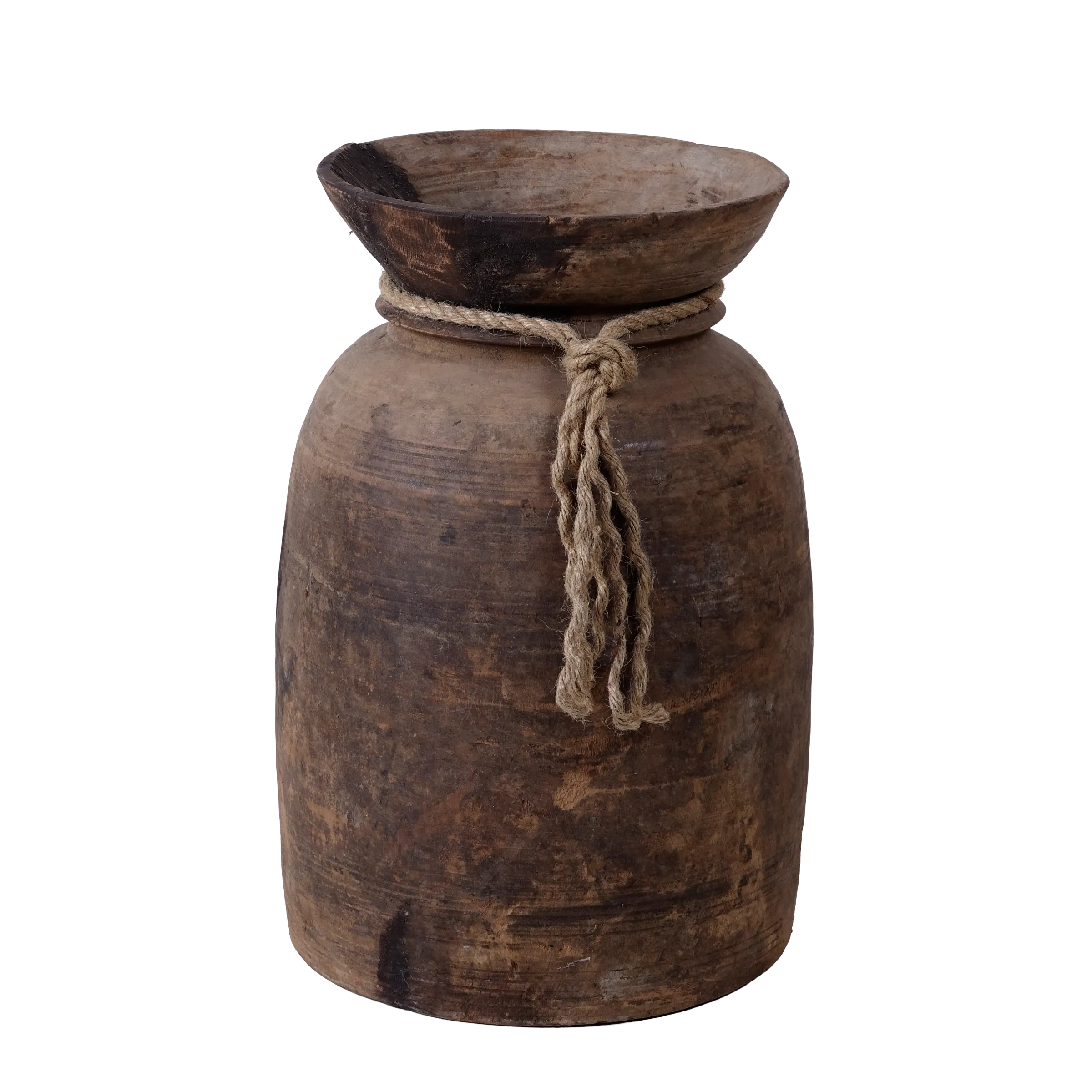 Tosh - Grand pot de l'Himachal en bois n°34