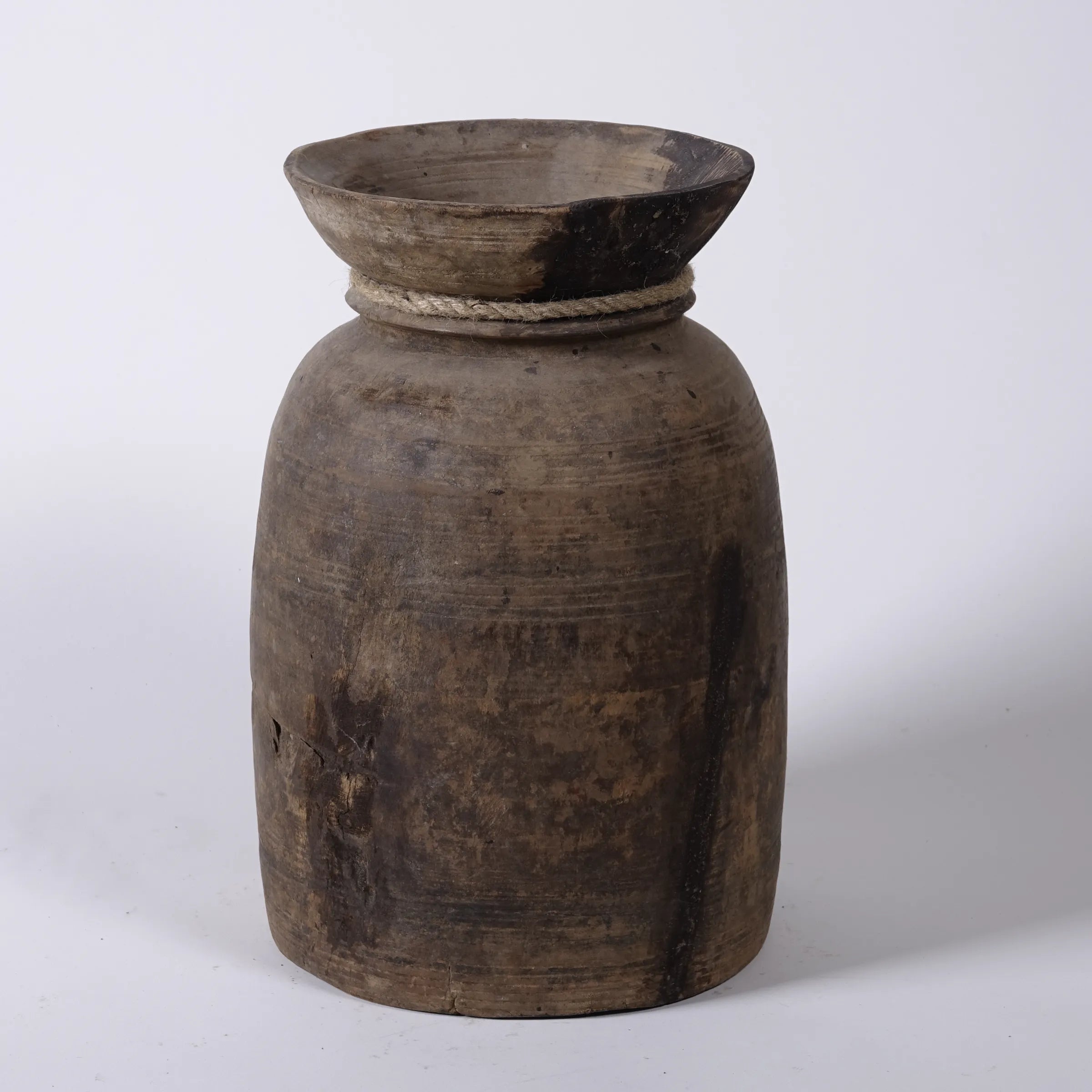 Tosh - Grand pot de l'Himachal en bois n°34