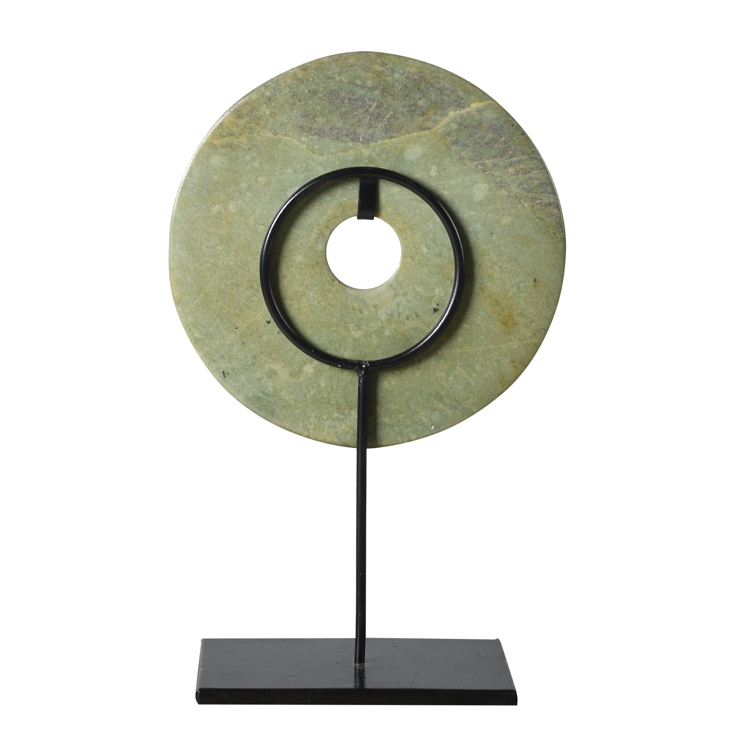 Gongli - Disque bi en pierre verte