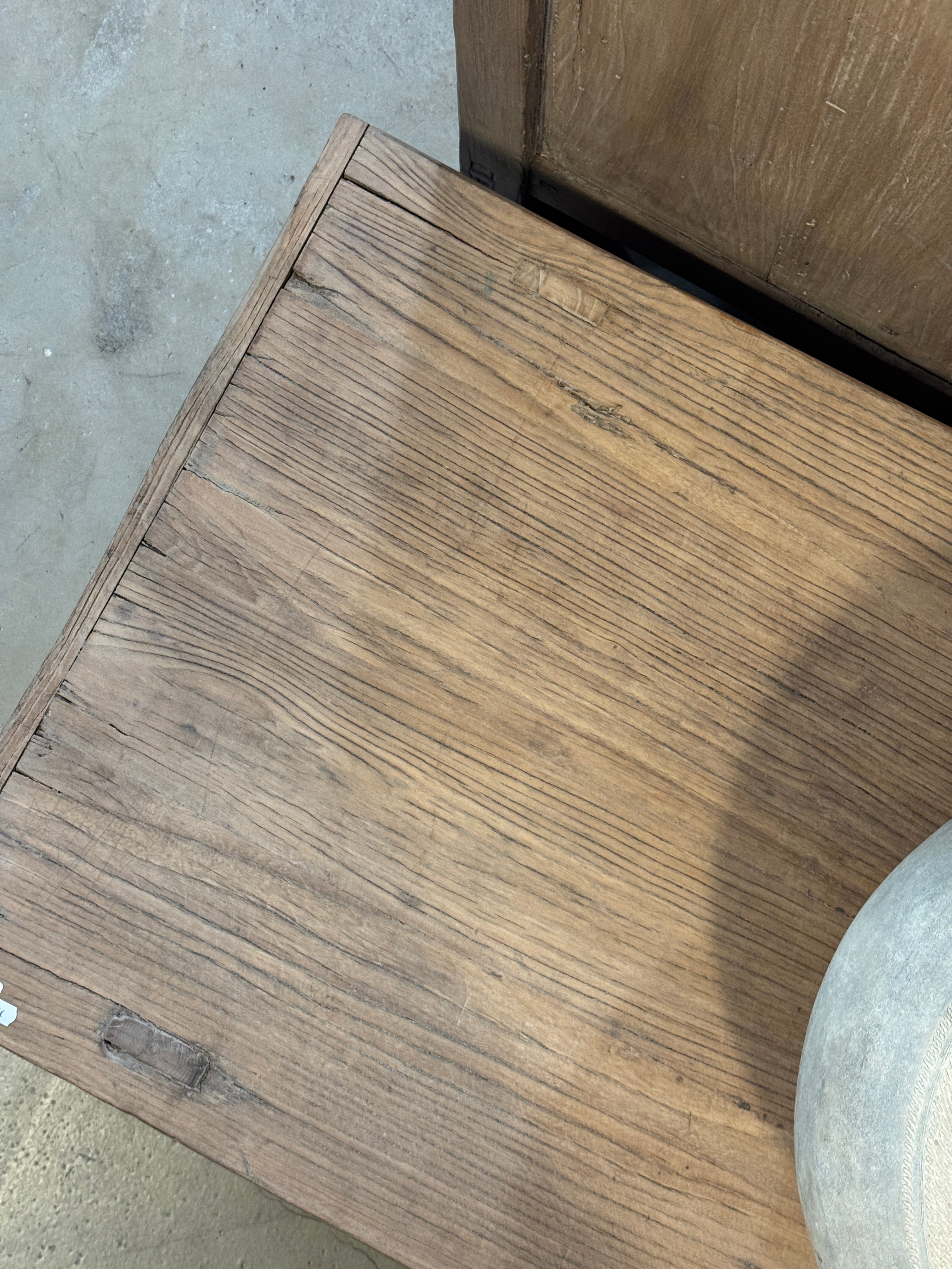Taigu - Table basse ancienne en orme n°4