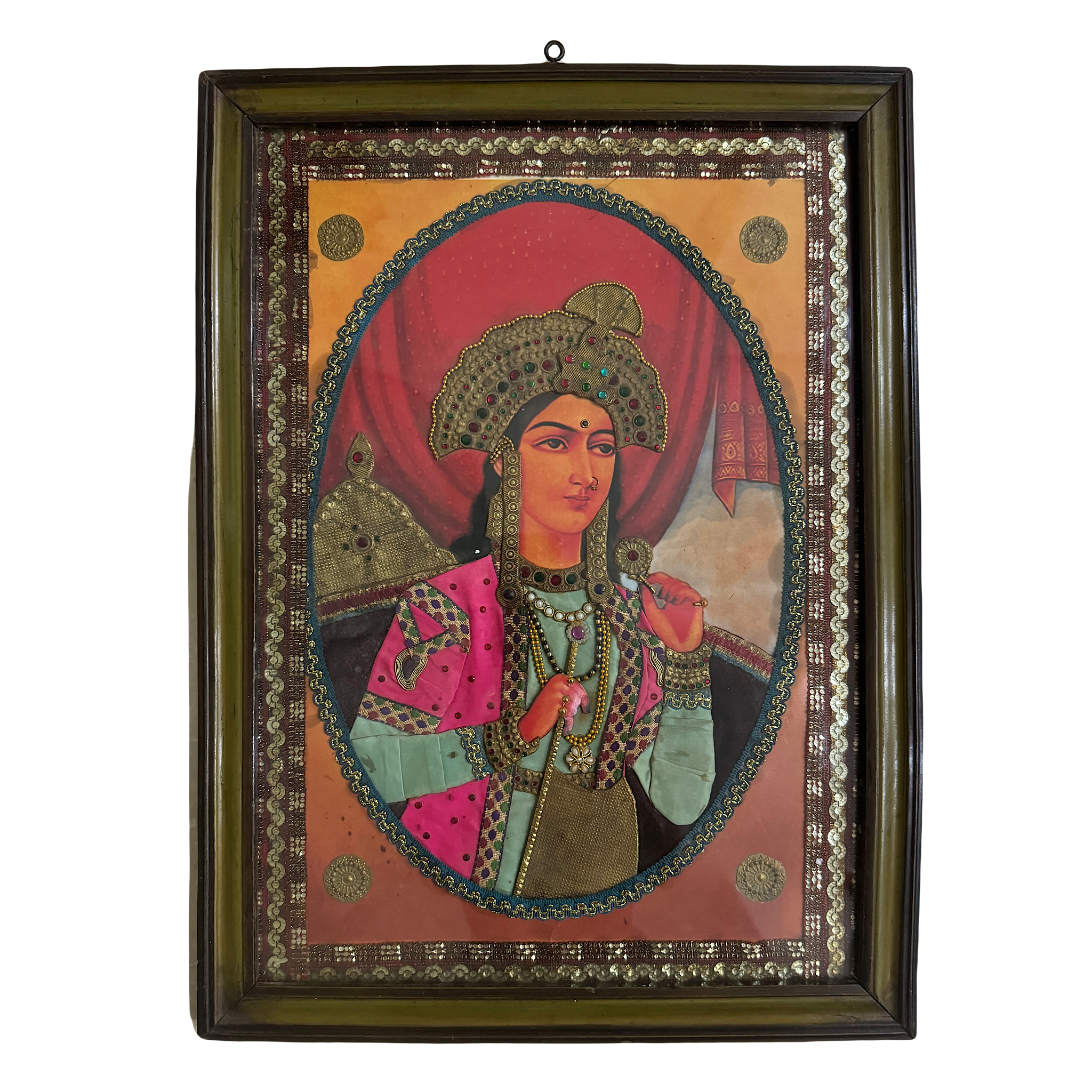 Tansveer - Portrait avec superpositions en tissu et brillants Nº12