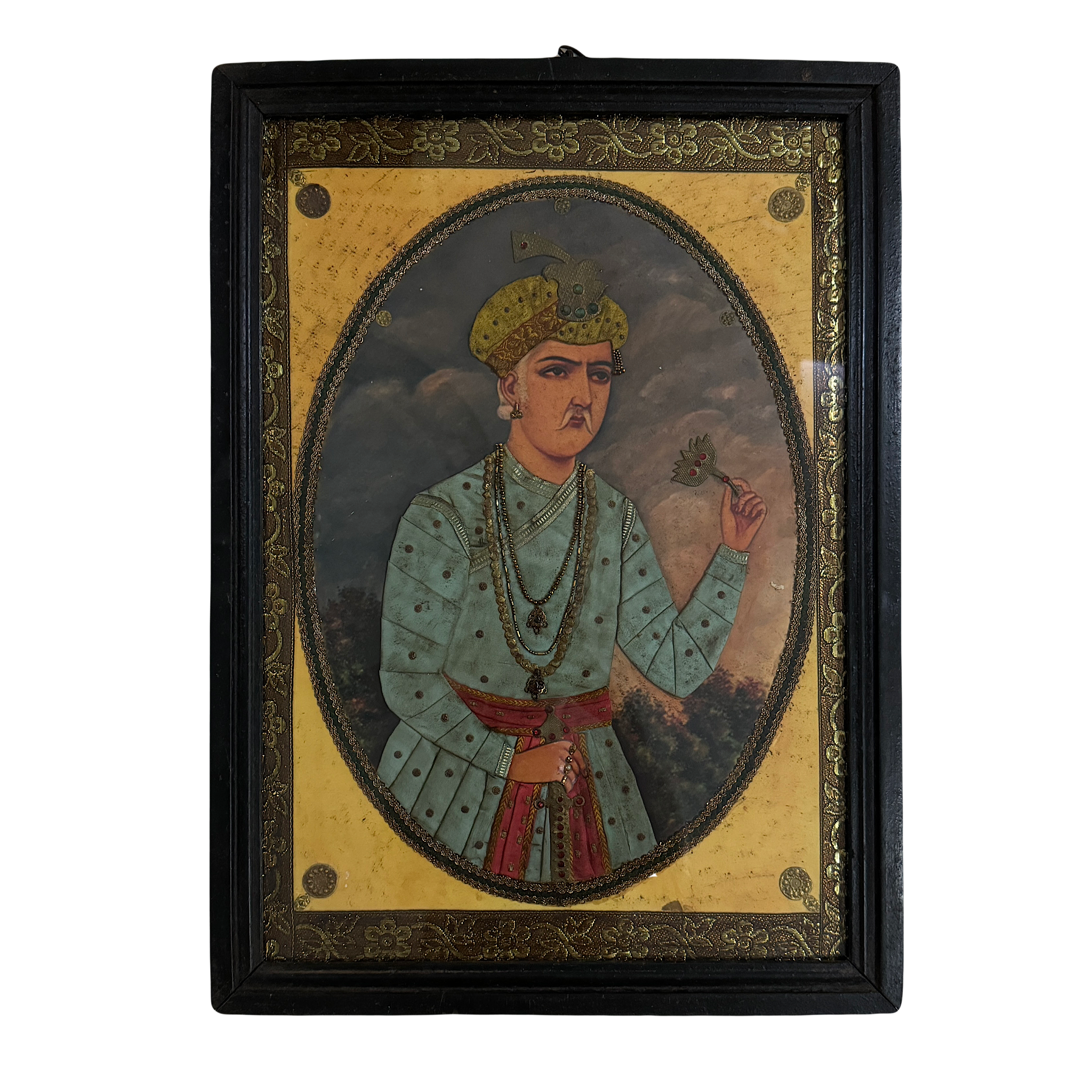 Tansveer - Portrait avec superpositions en tissu et brillants Nº14