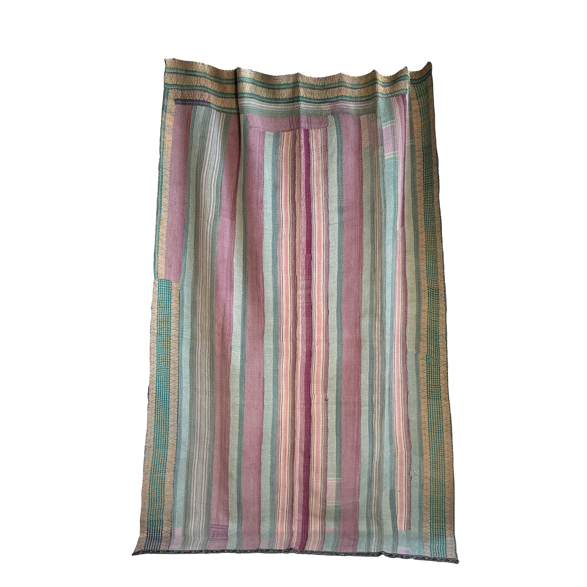 Kantha - Couvre-lit ancien fait-main n°1