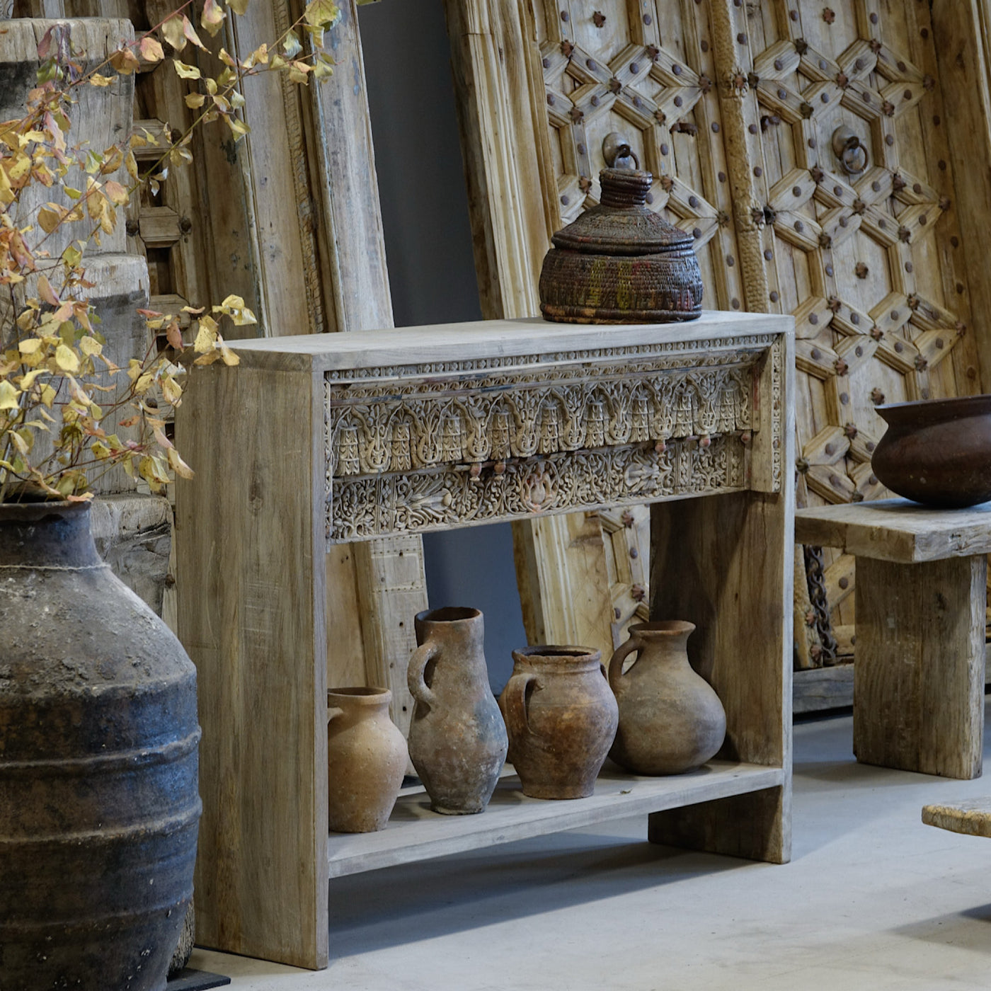 Haveli - Console en bois sculpté n°3