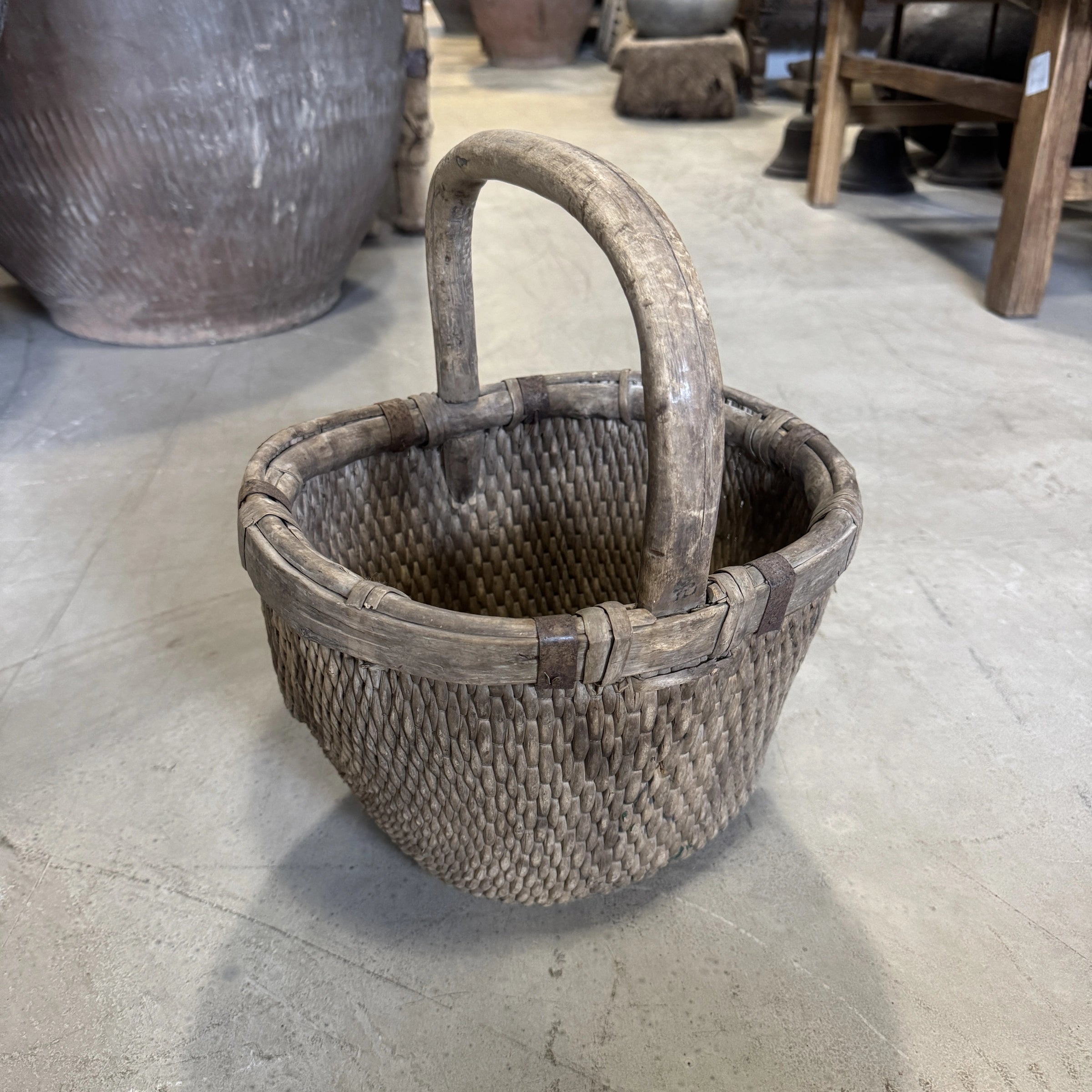 Qiani – Ancien panier chinois avec anse n°1