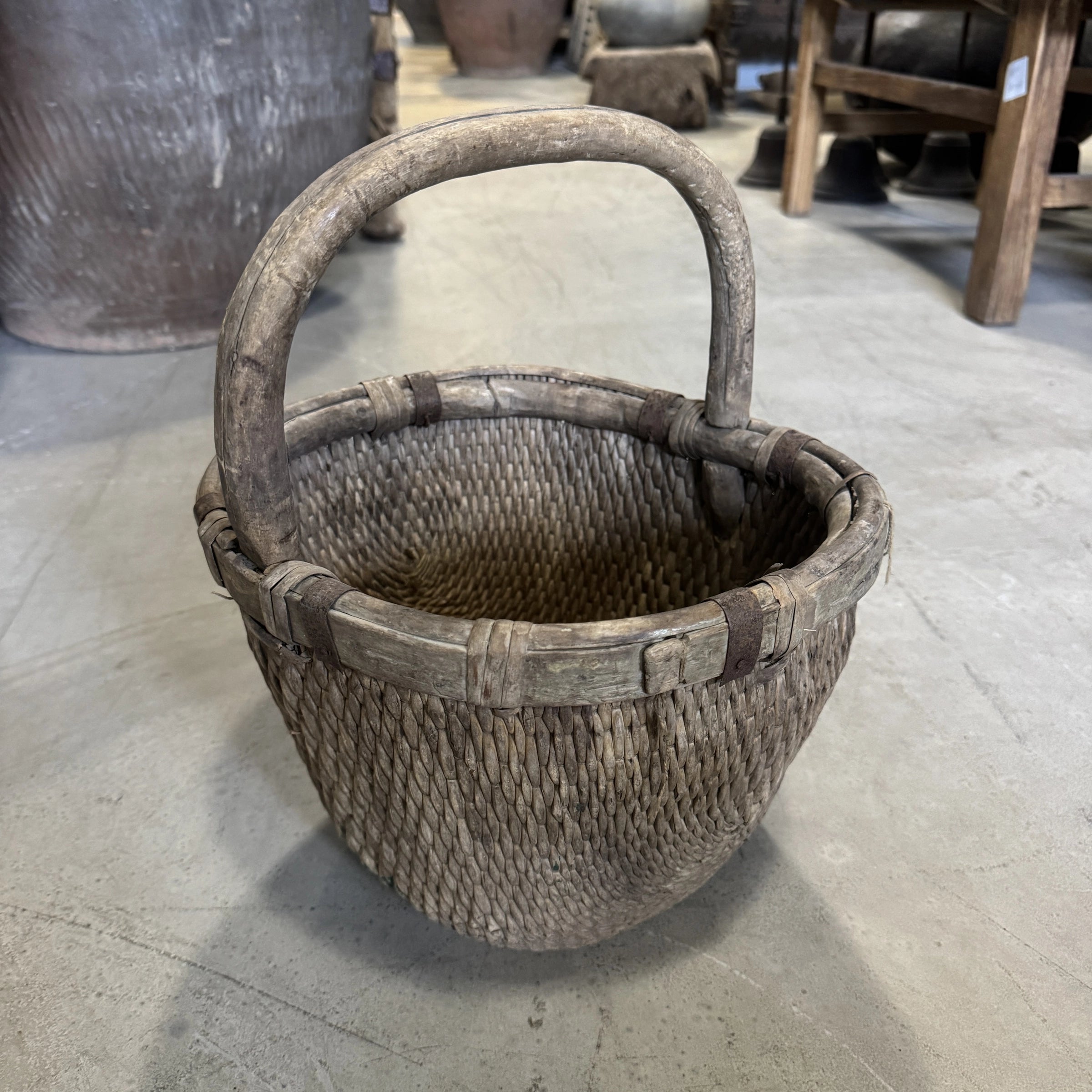 Qiani – Ancien panier chinois avec anse n°1