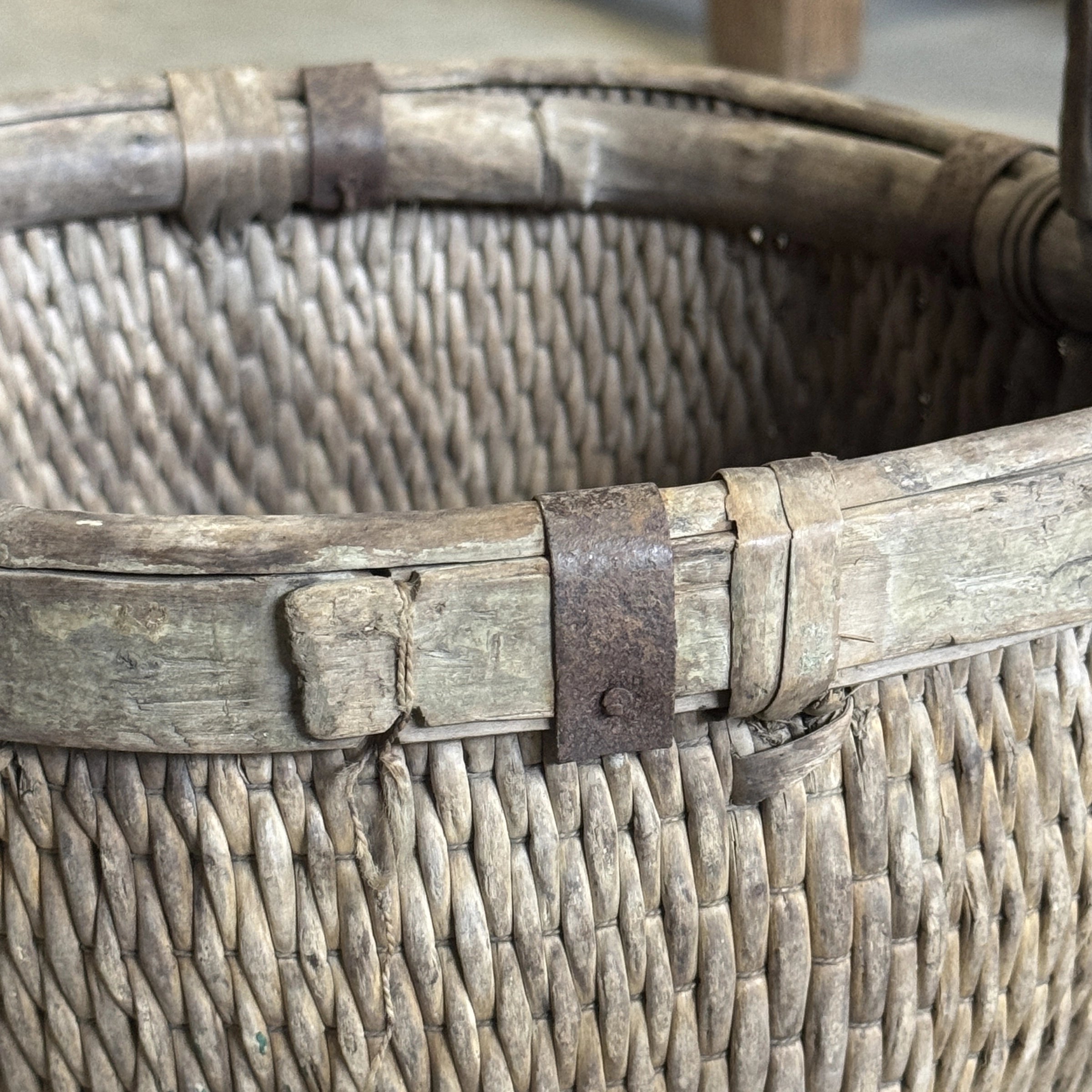 Qiani – Ancien panier chinois avec anse n°1