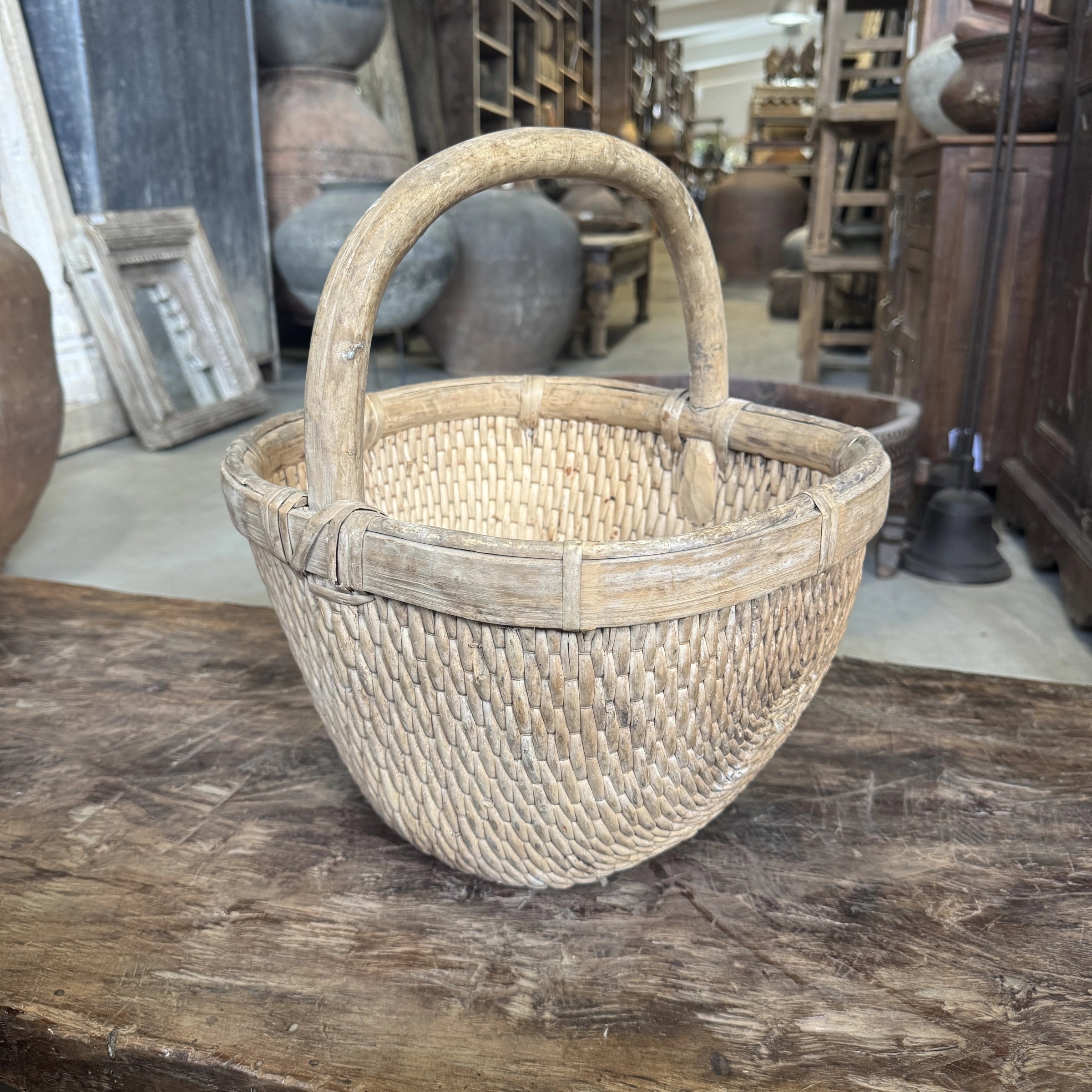 Qiani – Ancien panier chinois avec anse n°2