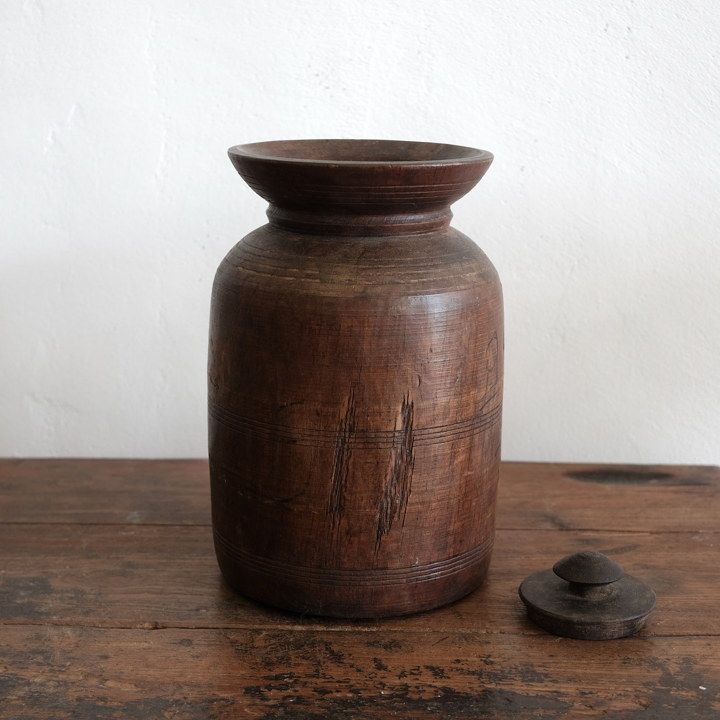 Tosh - Large wooden Himachal pot n°9
