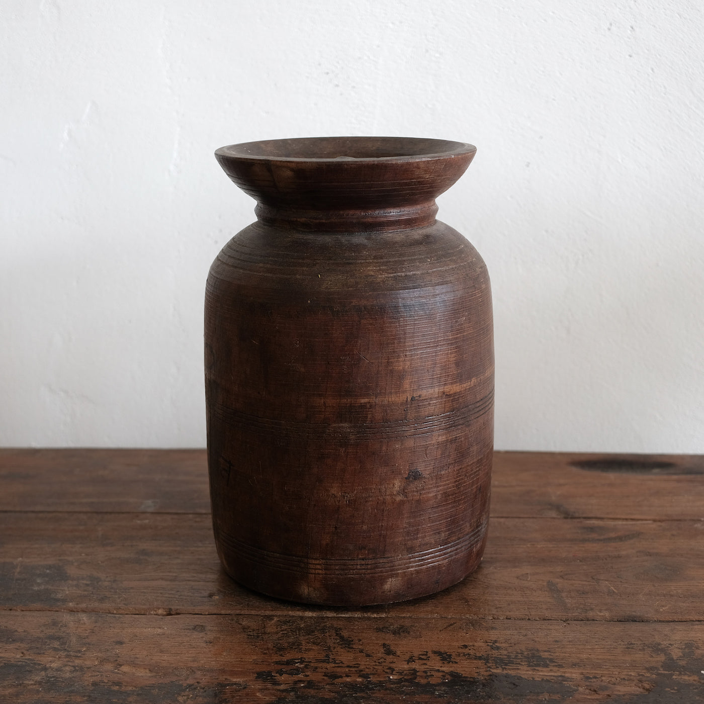 Tosh - Grand pot de l'Himachal en bois n°9