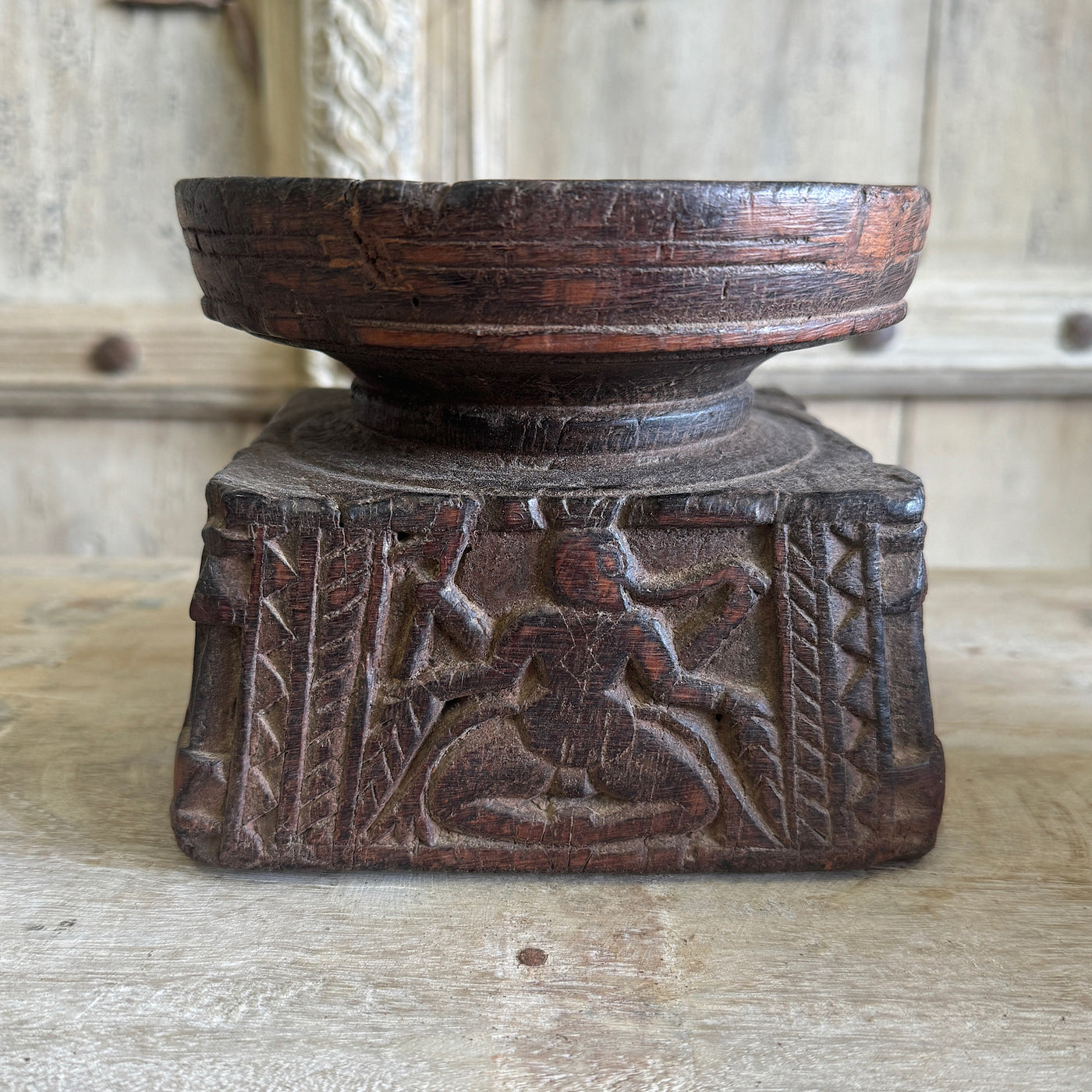 Bijani - Wooden candle holder n ° 15