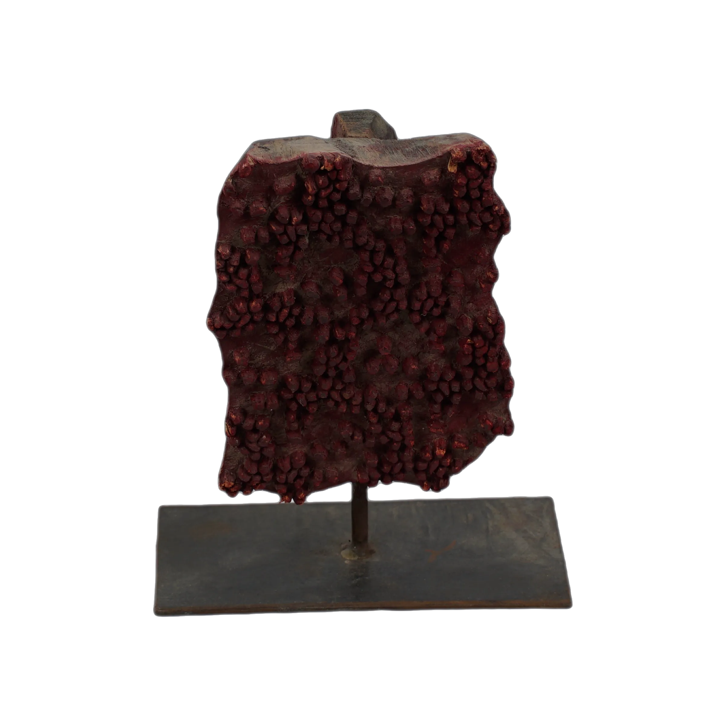 Lakdi - Ancien tampon de blockprint sur pied n°59