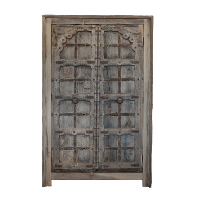 Almari - Armoire en bois avec porte ancienne n°5